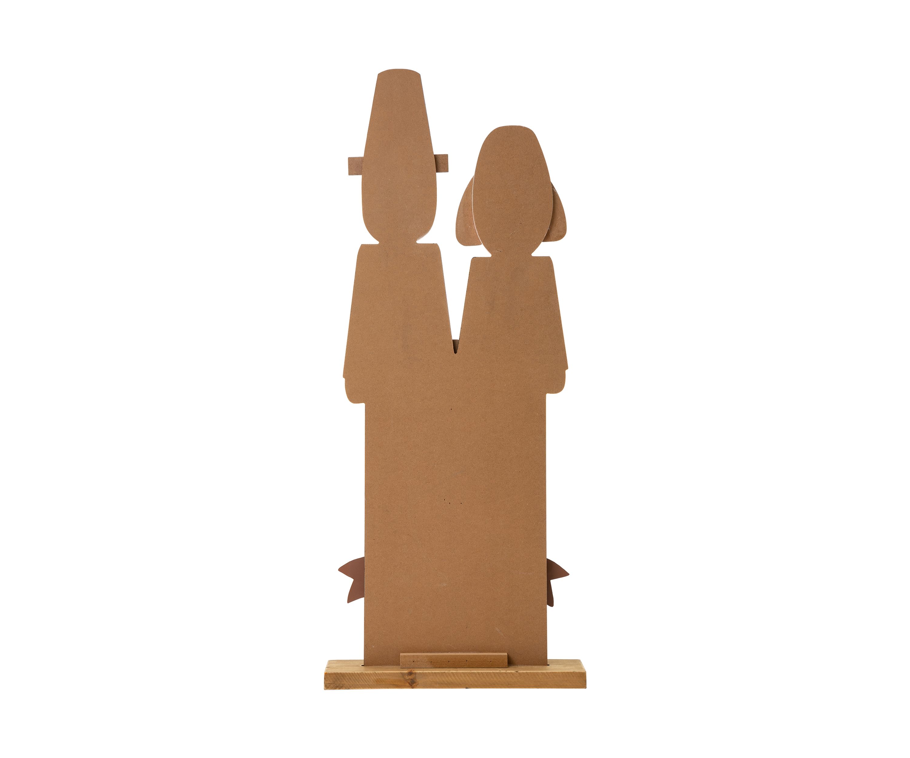 Thanksgiving Wooden Pilgrim Couple Porch Décor