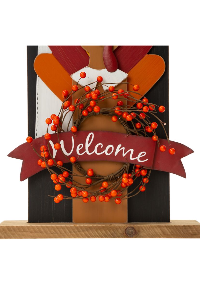 Thanksgiving Wooden Pilgrim Couple Porch Décor