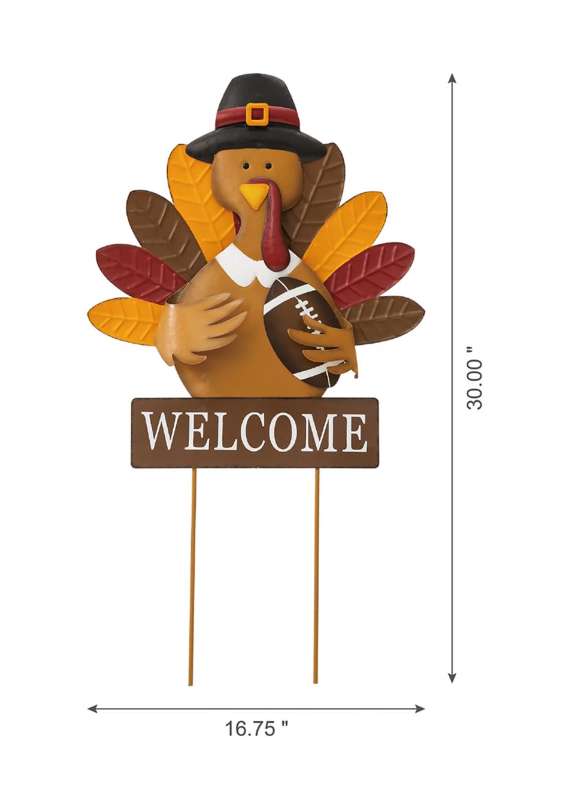 Thanksgiving Metal Turkey Yard Stake/Hanging Wall Décor