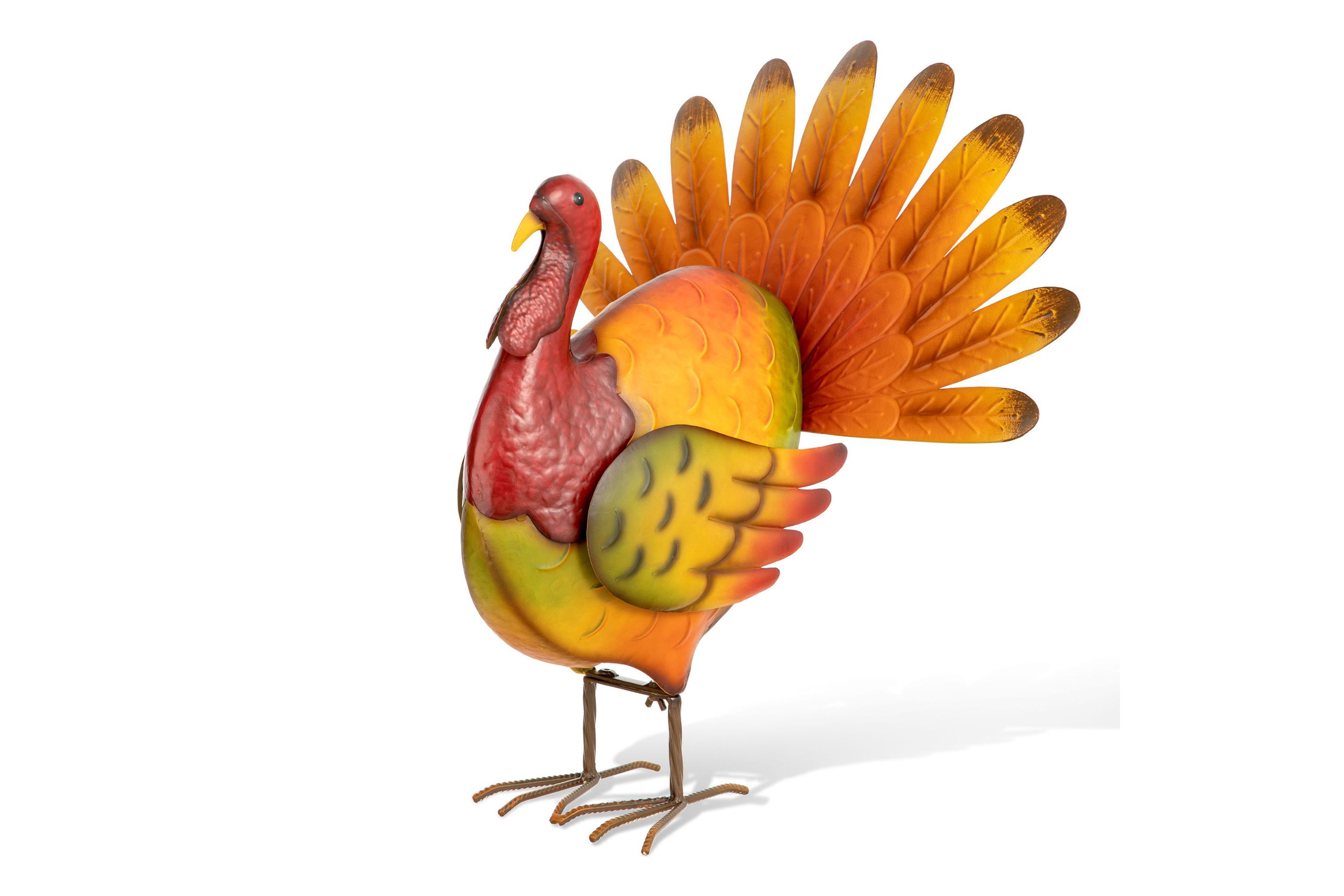 21.5"H Thanksgiving Metal Turkey Porch Decor