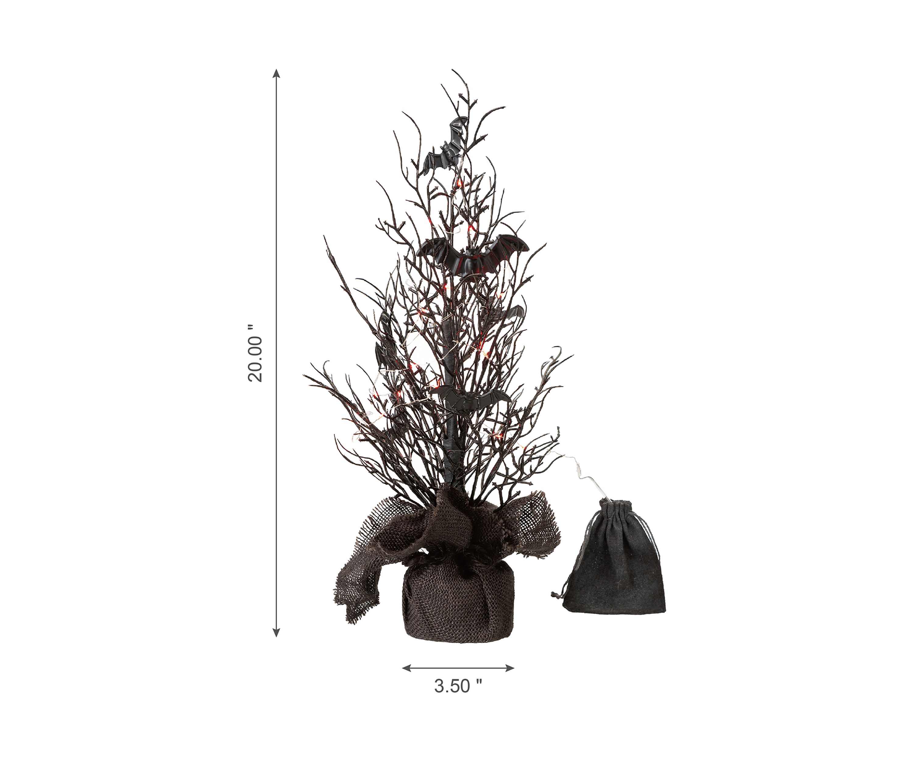 Halloween Lighted Bats Table Tree Décor