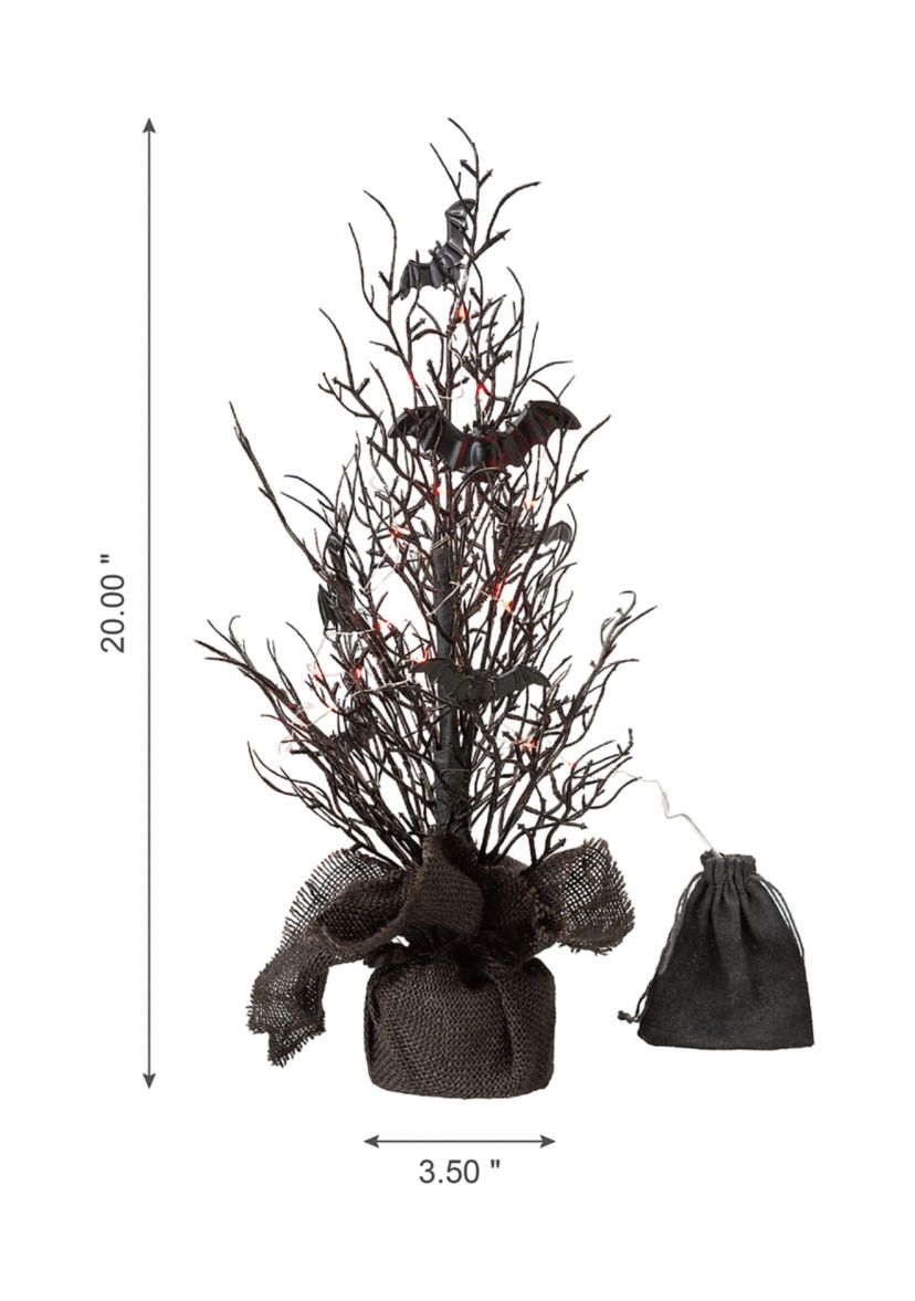 Halloween Lighted Bats Table Tree Décor