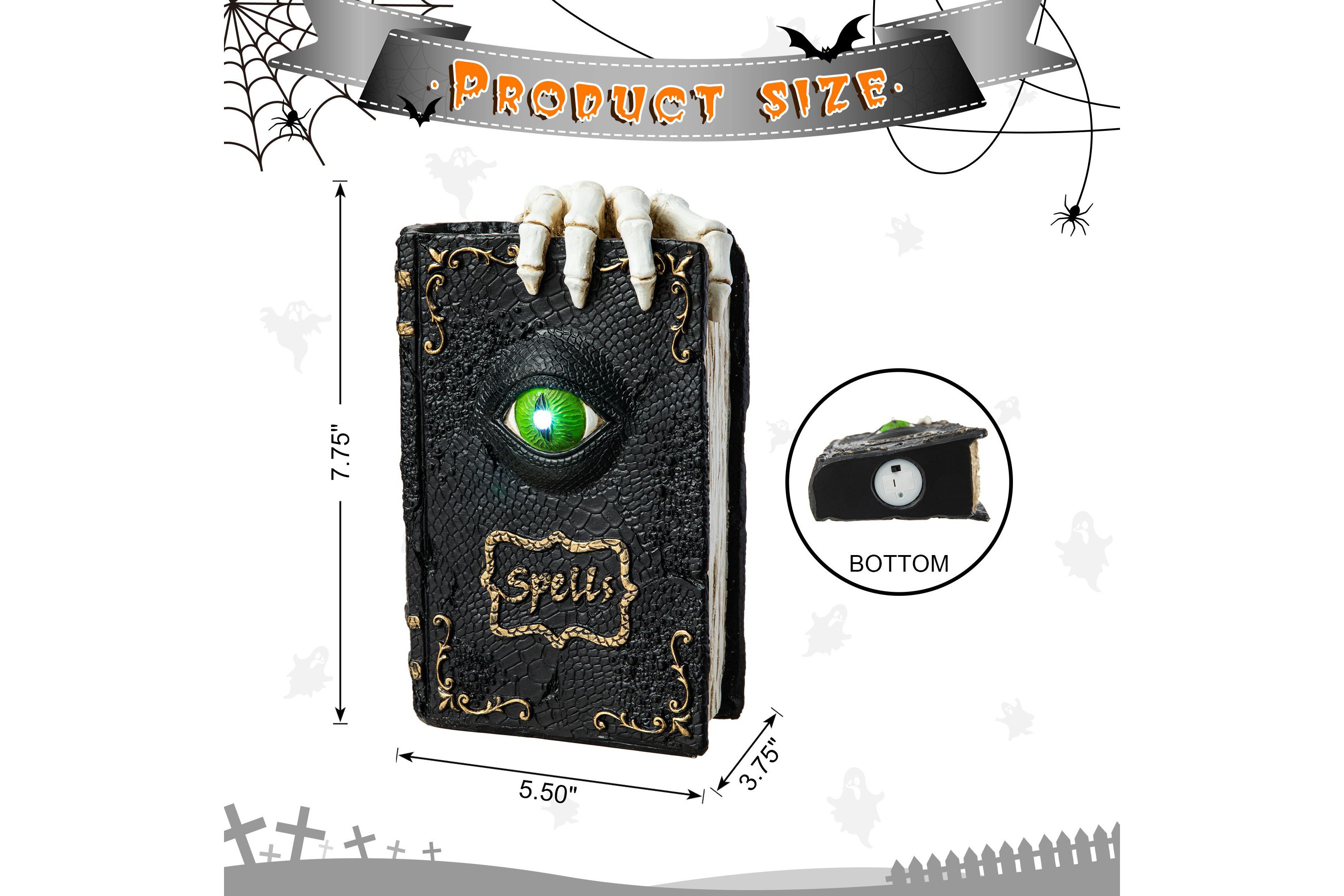 7.75"H Halloween Lighted Ghostbuster Resin Book