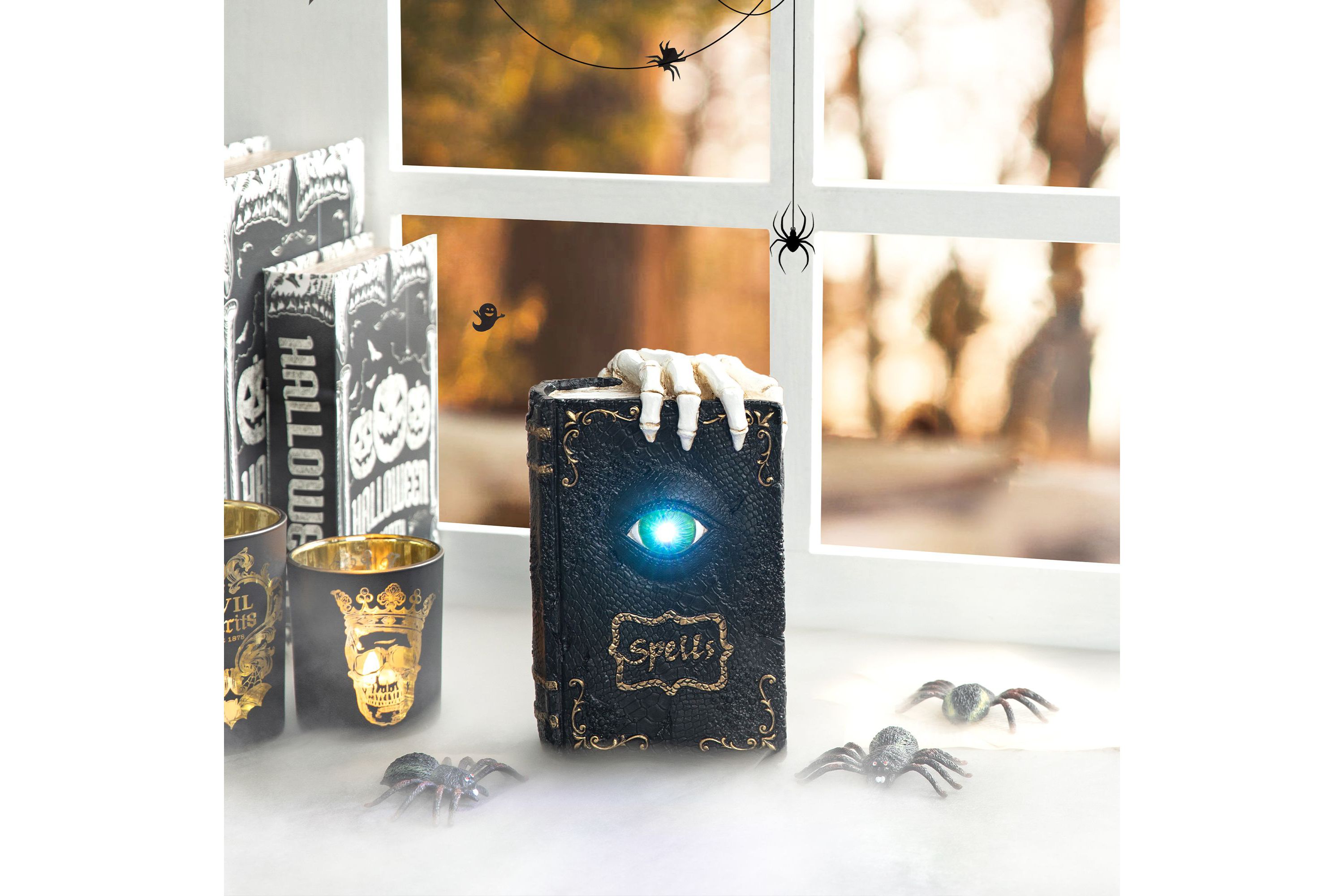 7.75"H Halloween Lighted Ghostbuster Resin Book