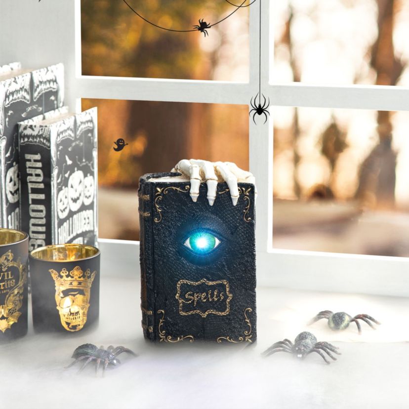 7.75"H Halloween Lighted Ghostbuster Resin Book