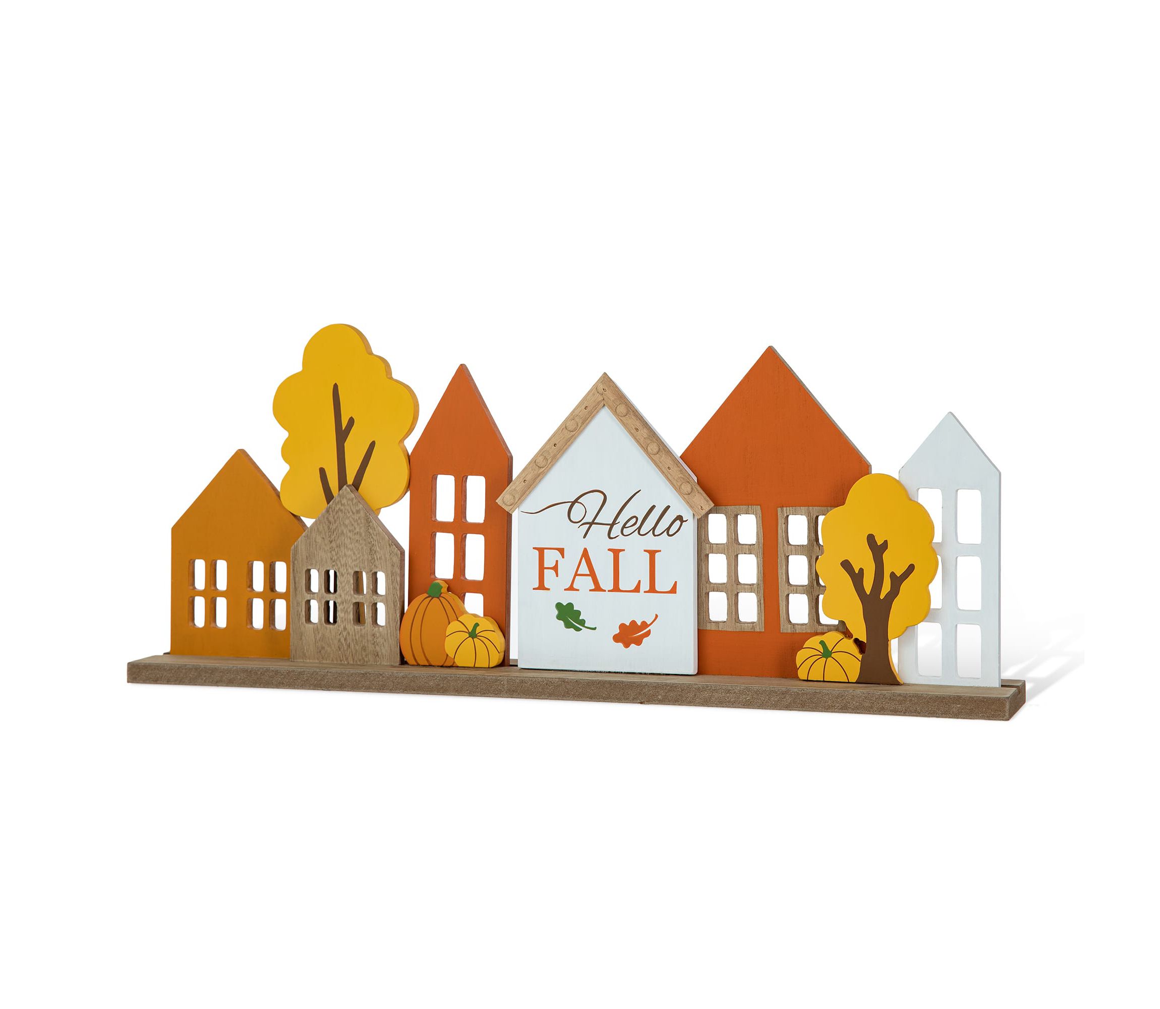 20"L Fall Wooden House Table Décor