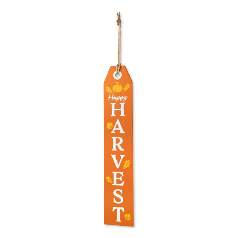 35.5"H Fall and Halloween Wooden Reversible Tag Porch Sign