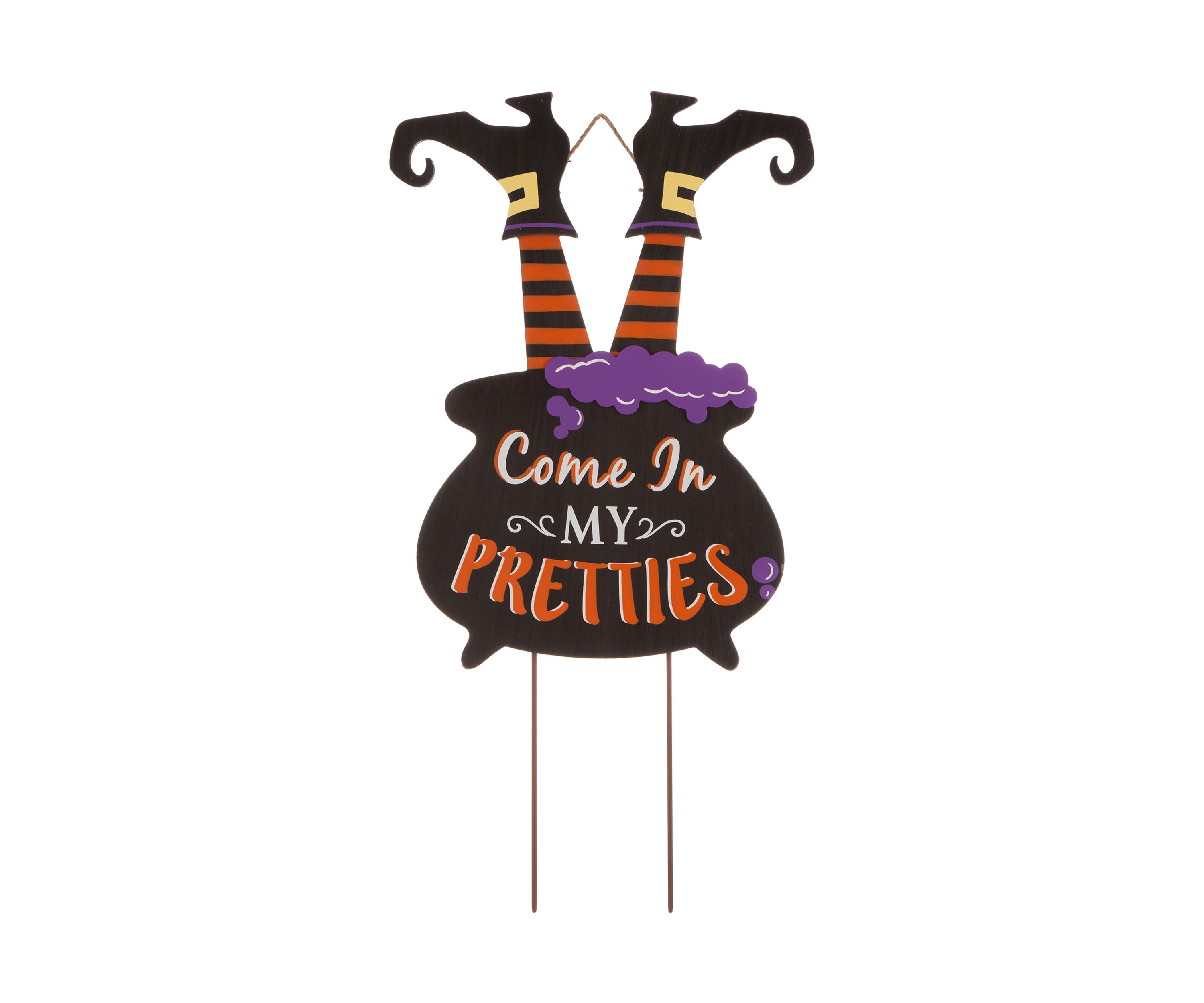 Halloween Wooden  Witch Yard Stake or Standing Décor or Hanging Décor