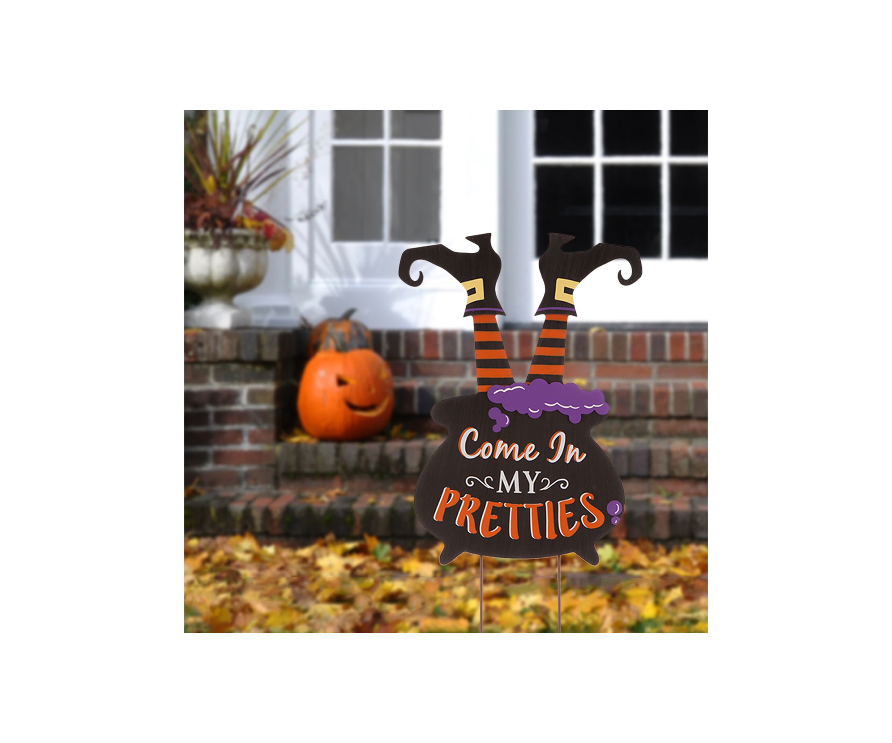 Halloween Wooden  Witch Yard Stake or Standing Décor or Hanging Décor