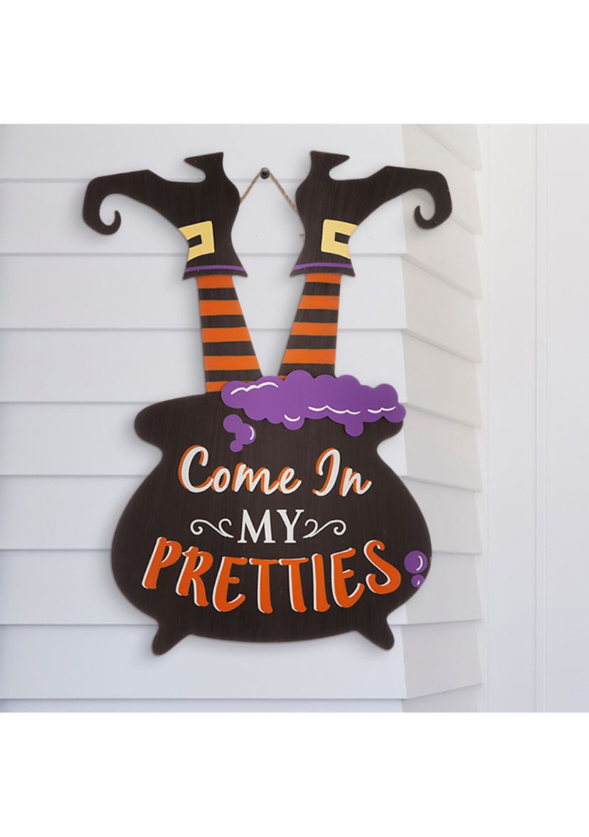 Halloween Wooden  Witch Yard Stake or Standing Décor or Hanging Décor
