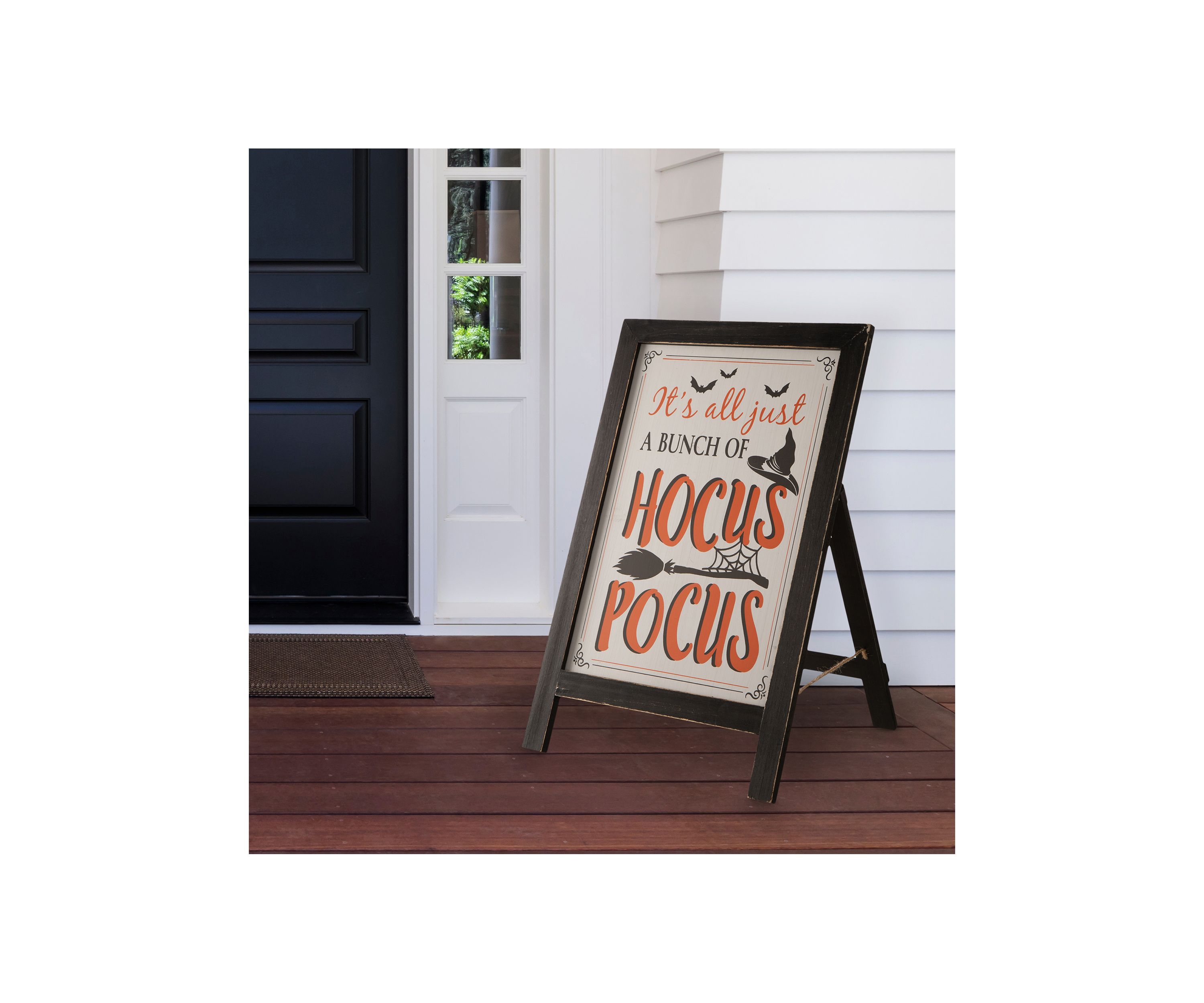 Halloween Wooden Standing Easel Sign Décor or Hanging Décor