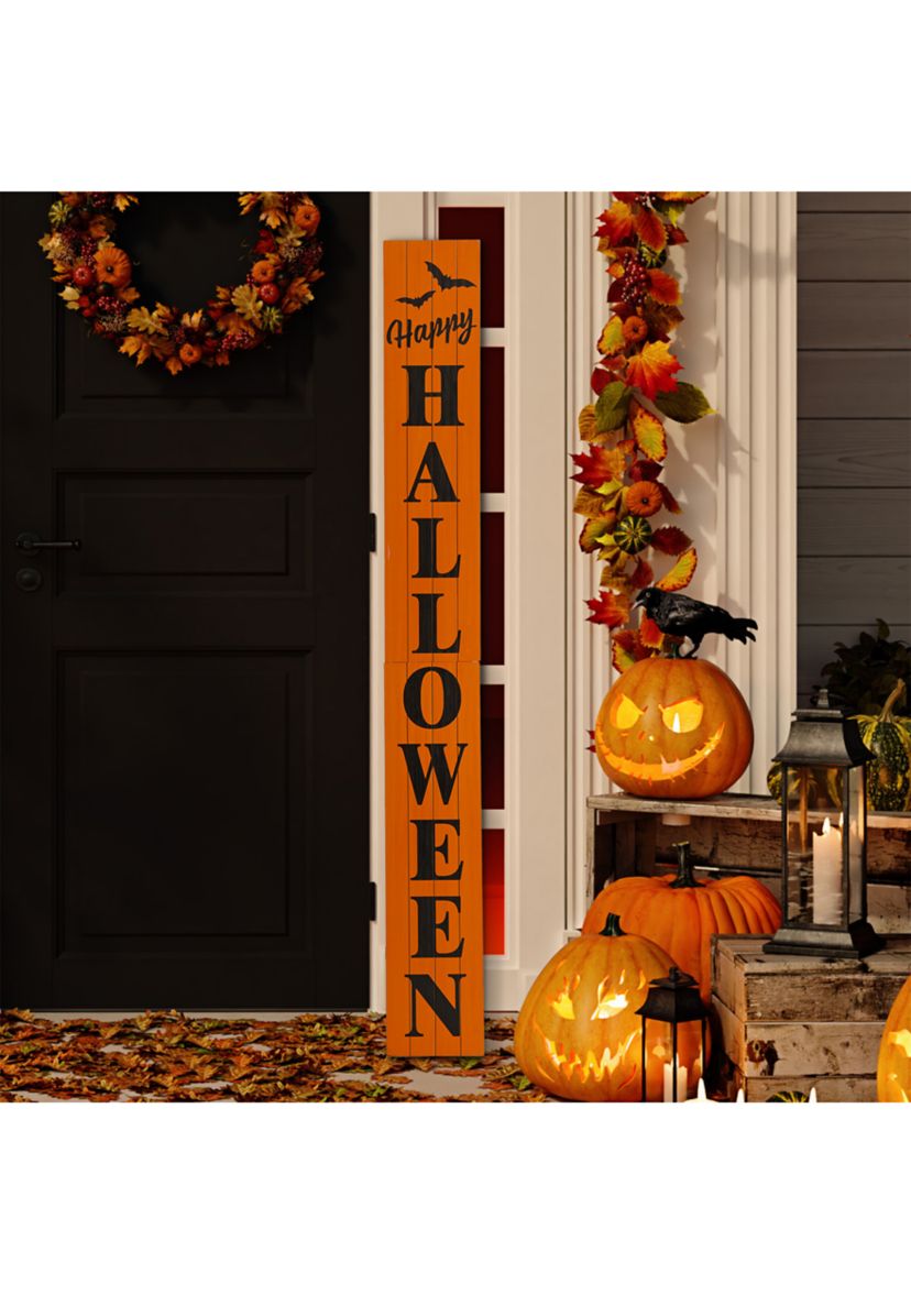 Wooden Happy Halloween Porch Sign