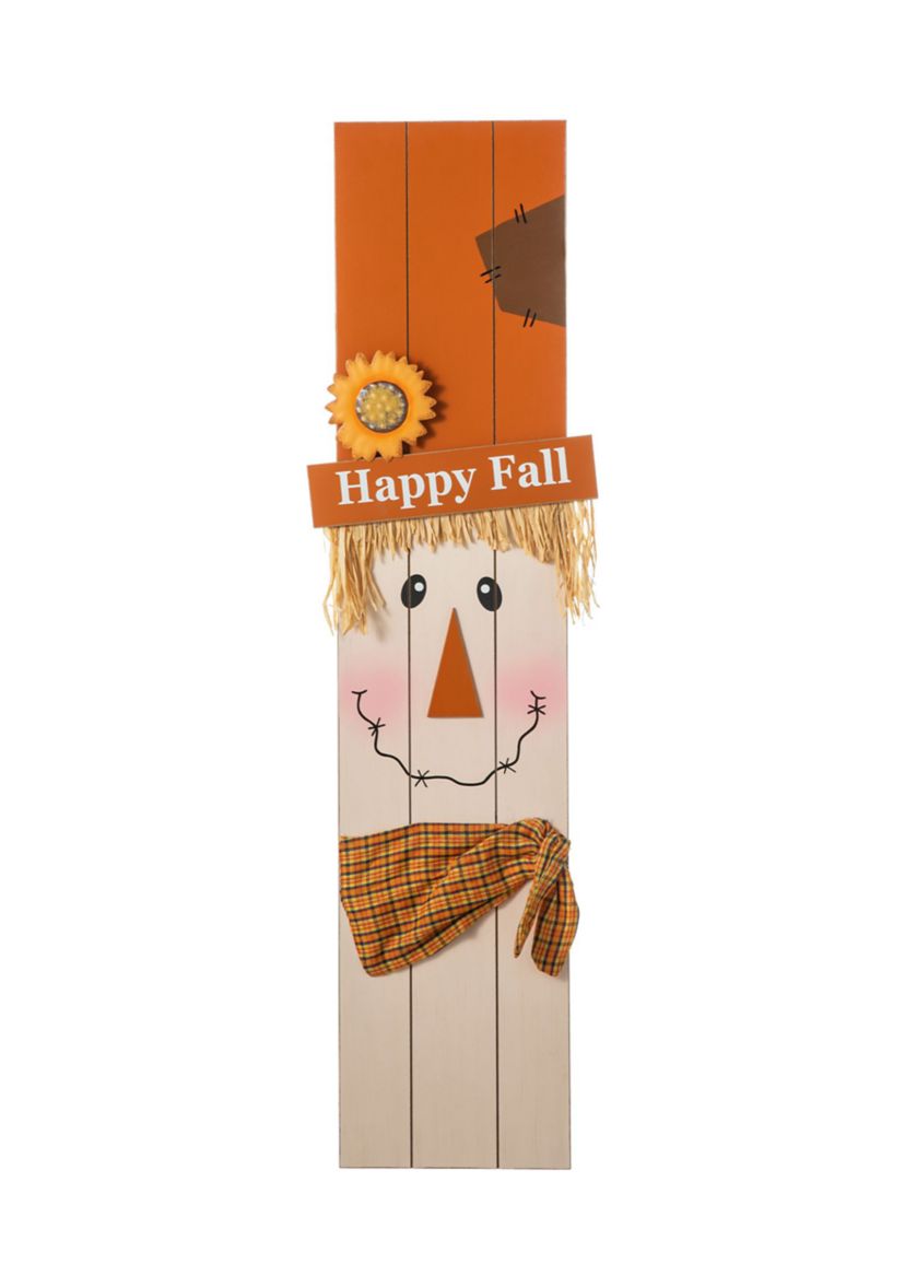 Double Sided Wooden Scarecrow/Pumpkin Porch Decor Halloween and Fall
