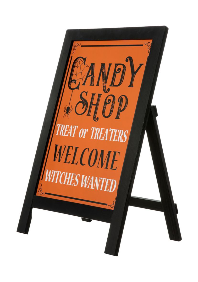 Halloween Wooden "Candy Shop" Standing Easel Sign or Hanging Decor