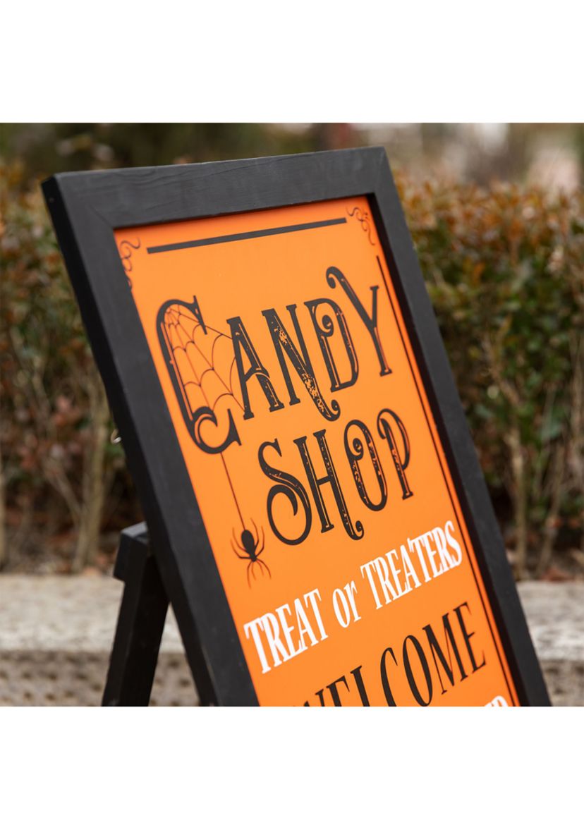 Halloween Wooden "Candy Shop" Standing Easel Sign or Hanging Decor