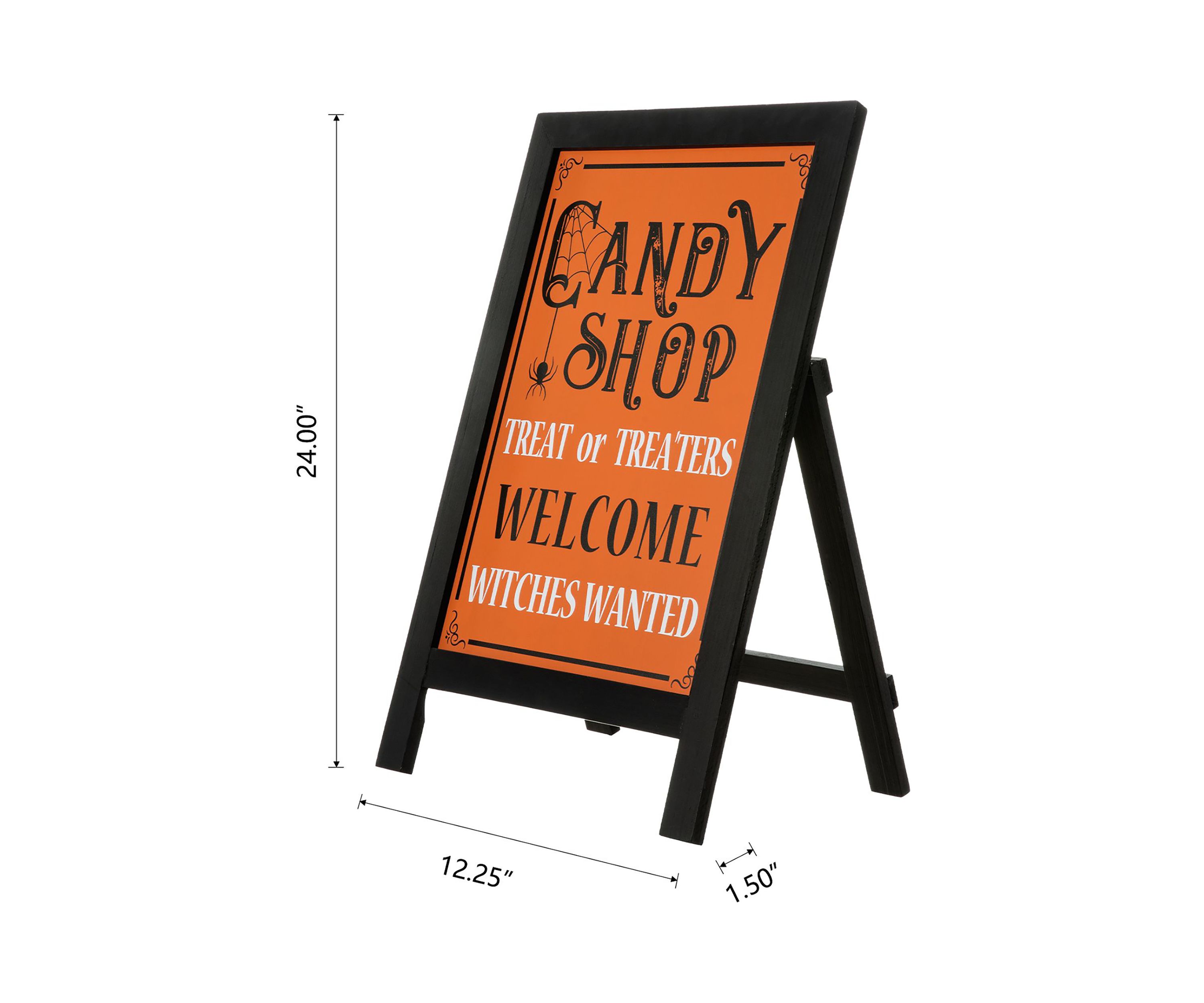 Halloween Wooden "Candy Shop" Standing Easel Sign or Hanging Decor
