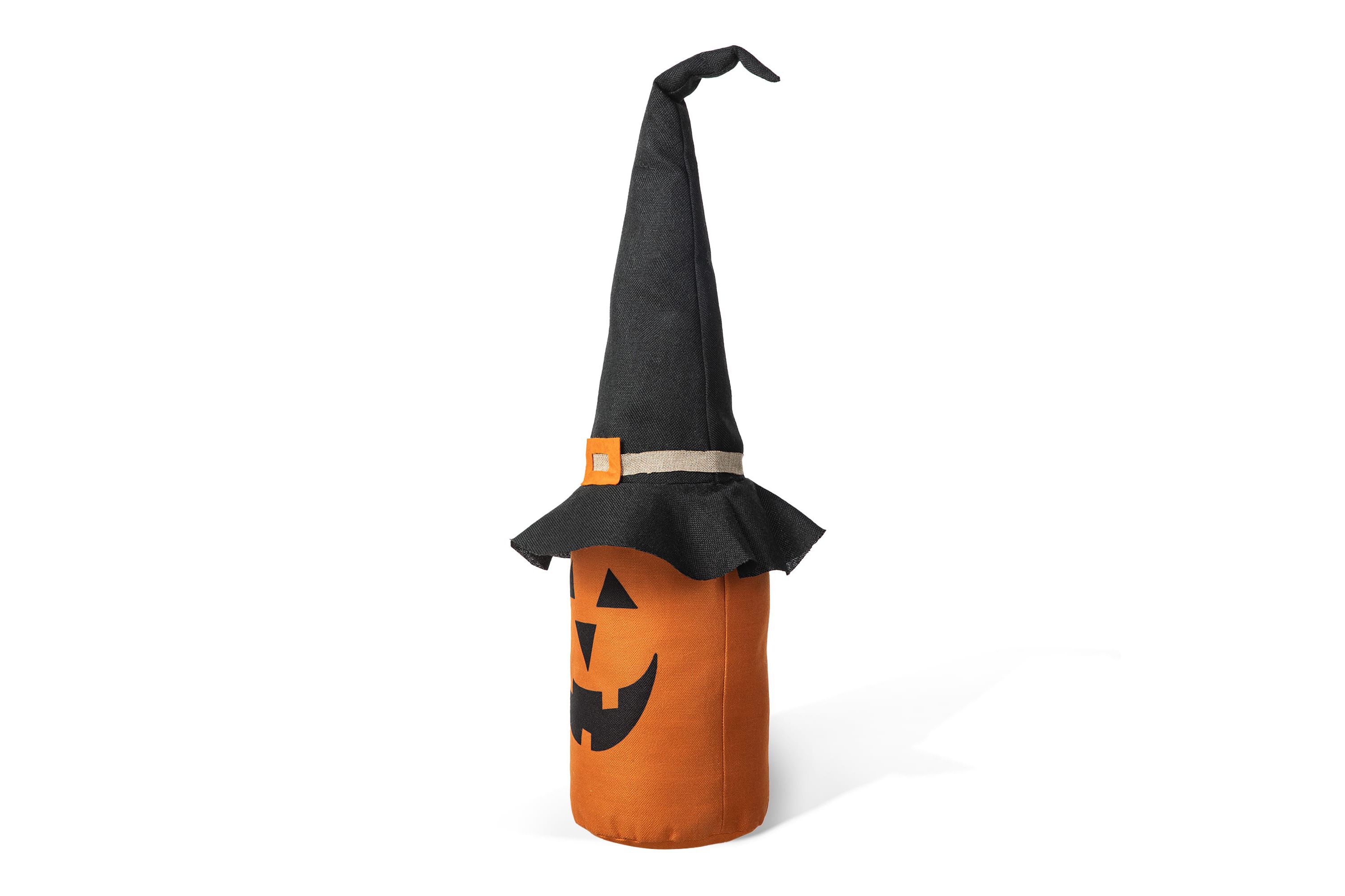 24"H Halloween Linen Jack-O-Lantern Doorstop Porch Decor