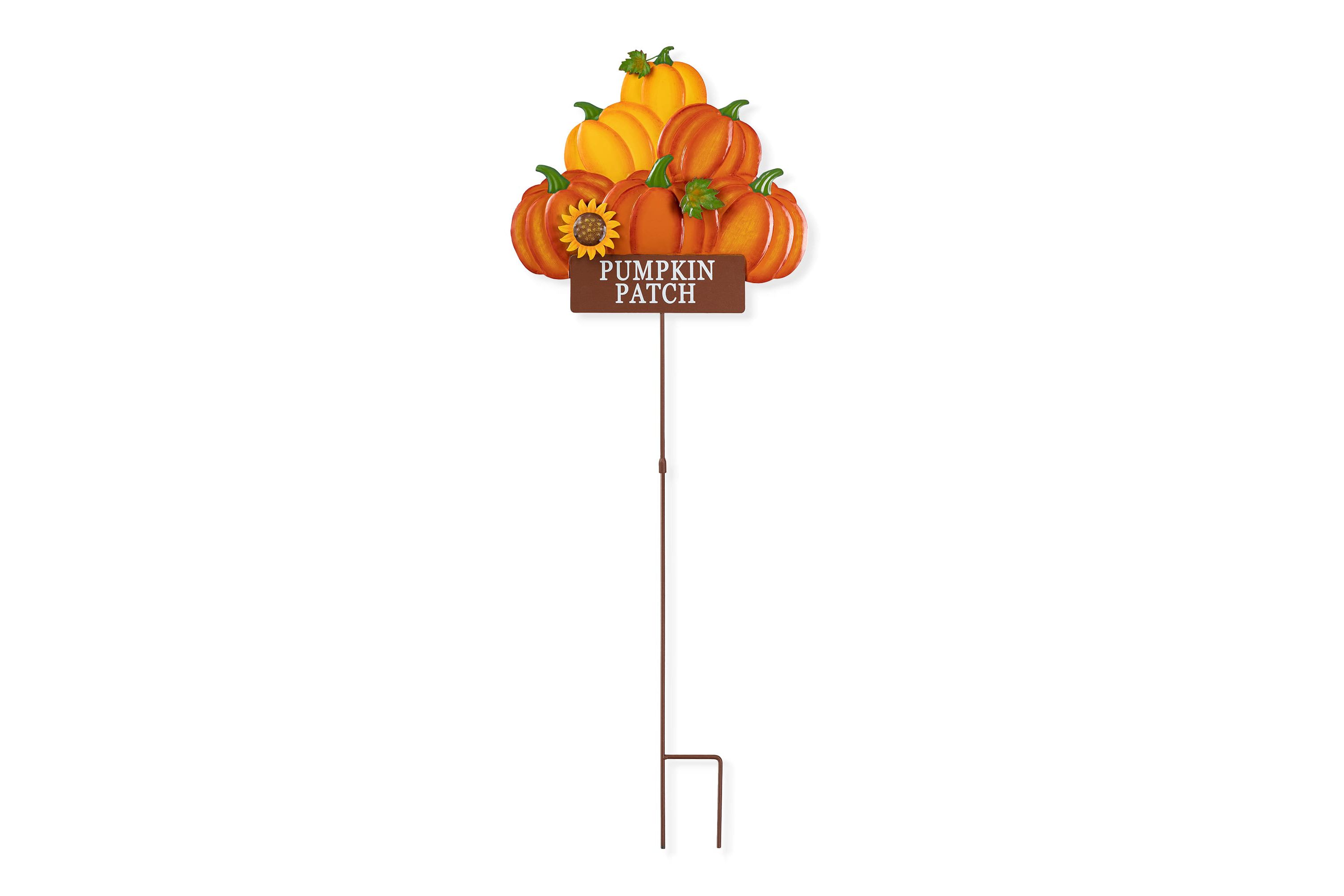 42"H Fall Metal Pumpkins Stack Yard Stake(KD, Two function)