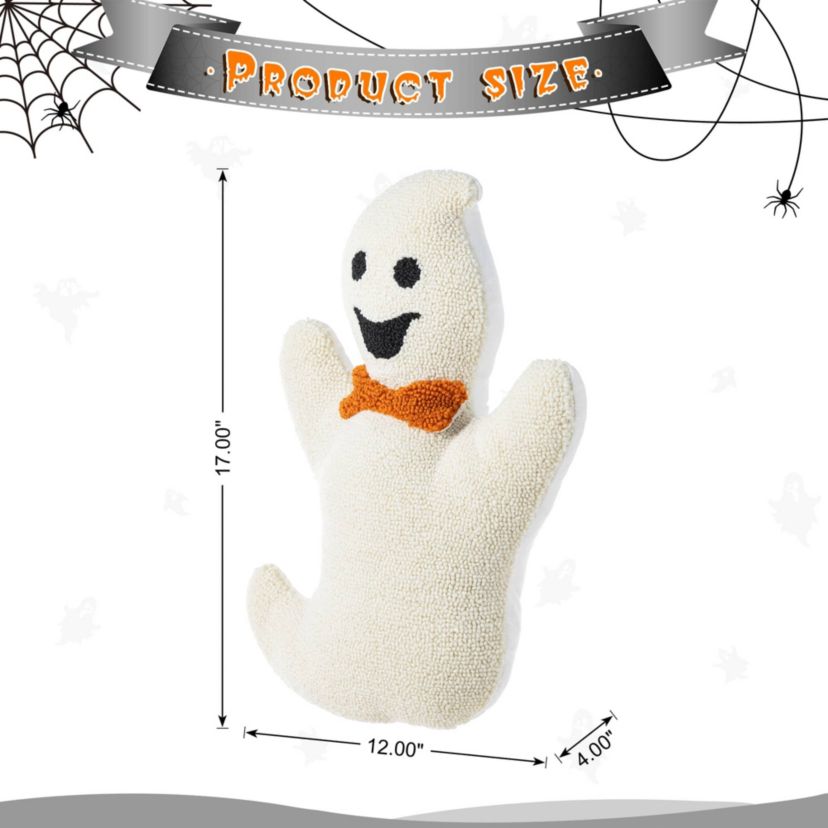 18"H Halloween Hooked Ghost Shaped  Pillow