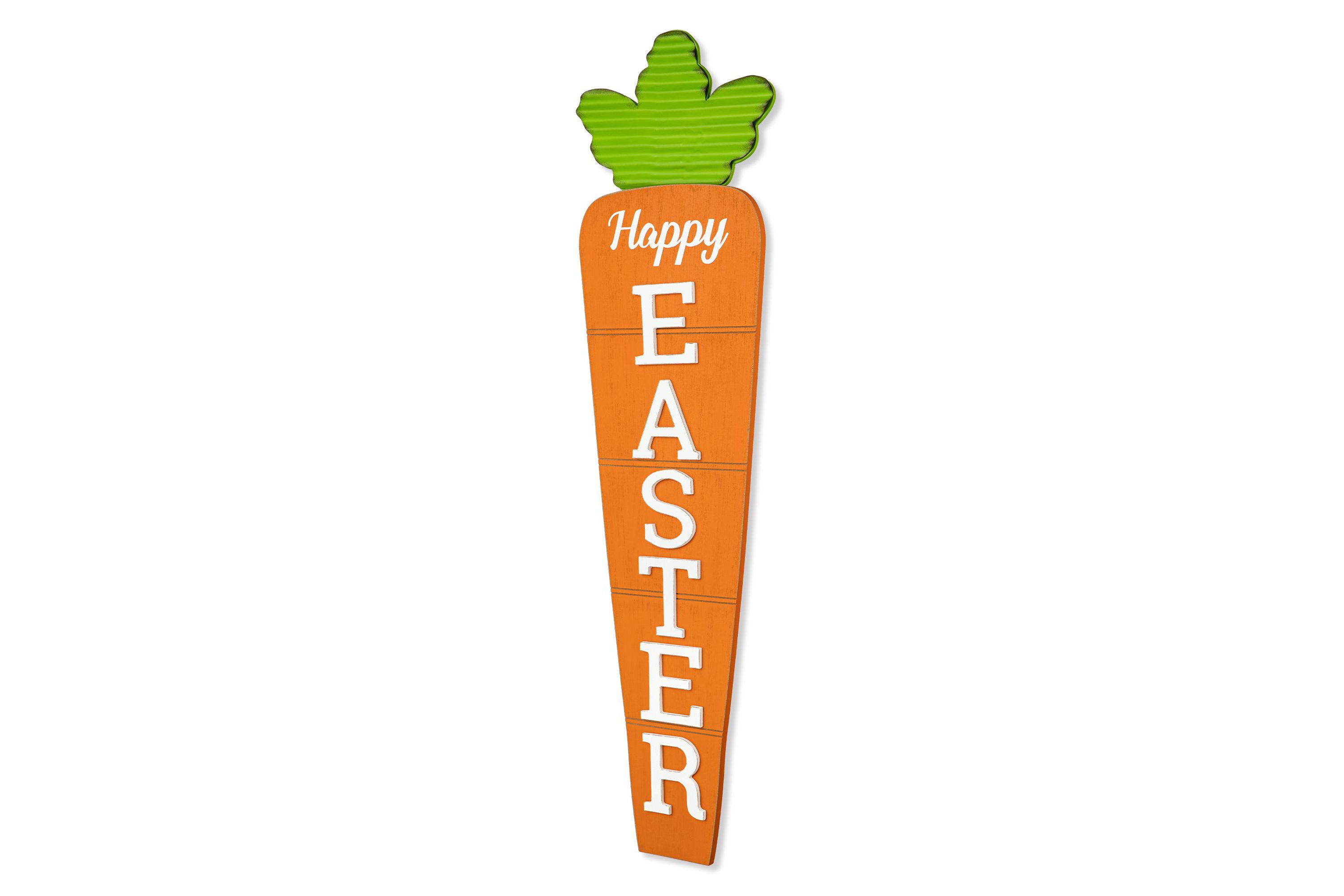 41.5"H Easter Wooden and Metal Carrot Porch Decor(KD)