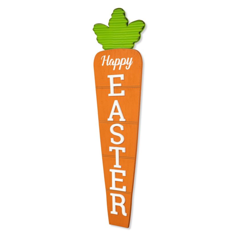 41.5"H Easter Wooden and Metal Carrot Porch Decor(KD)
