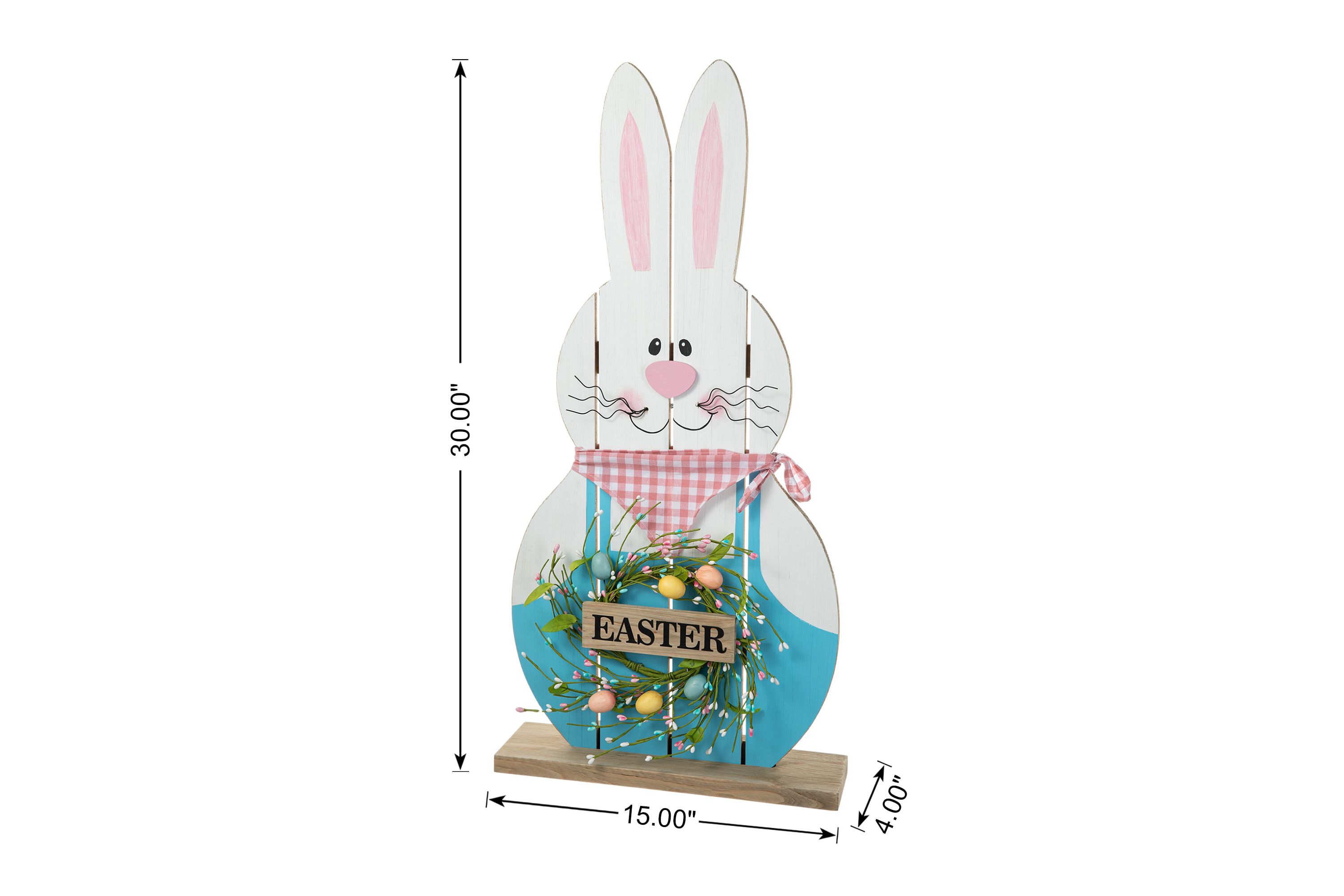 30"H Easter Wooden Bunny Porch Décor