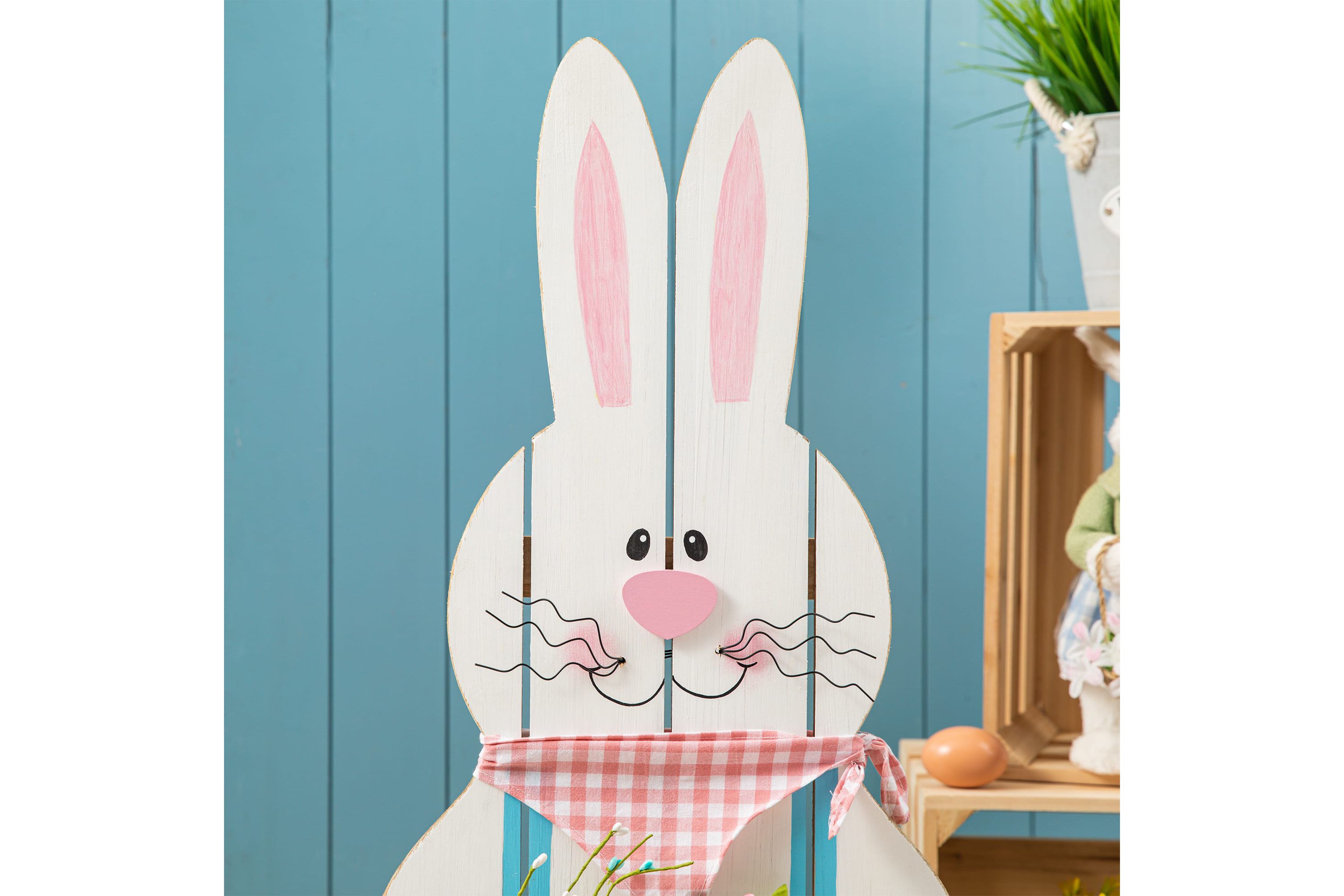 30"H Easter Wooden Bunny Porch Décor