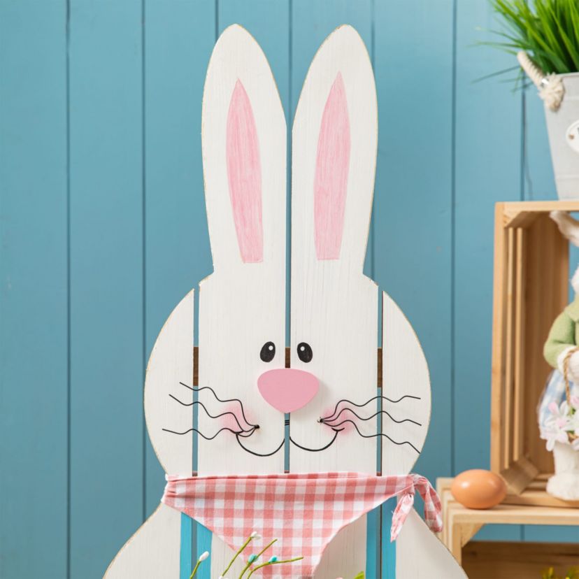 30"H Easter Wooden Bunny Porch Décor