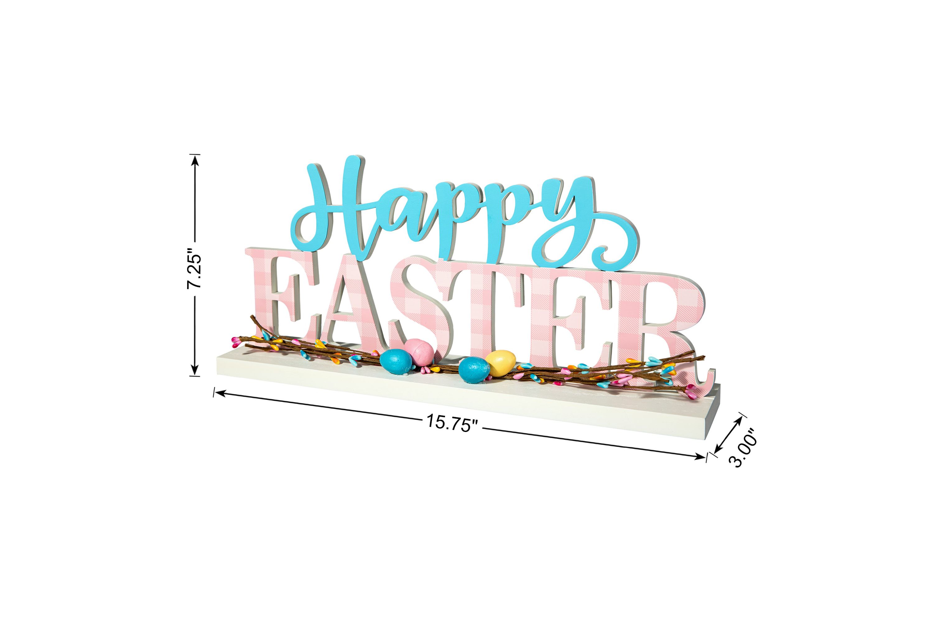 15.75"H Easter Wooden "Happy Easter" Table Decor