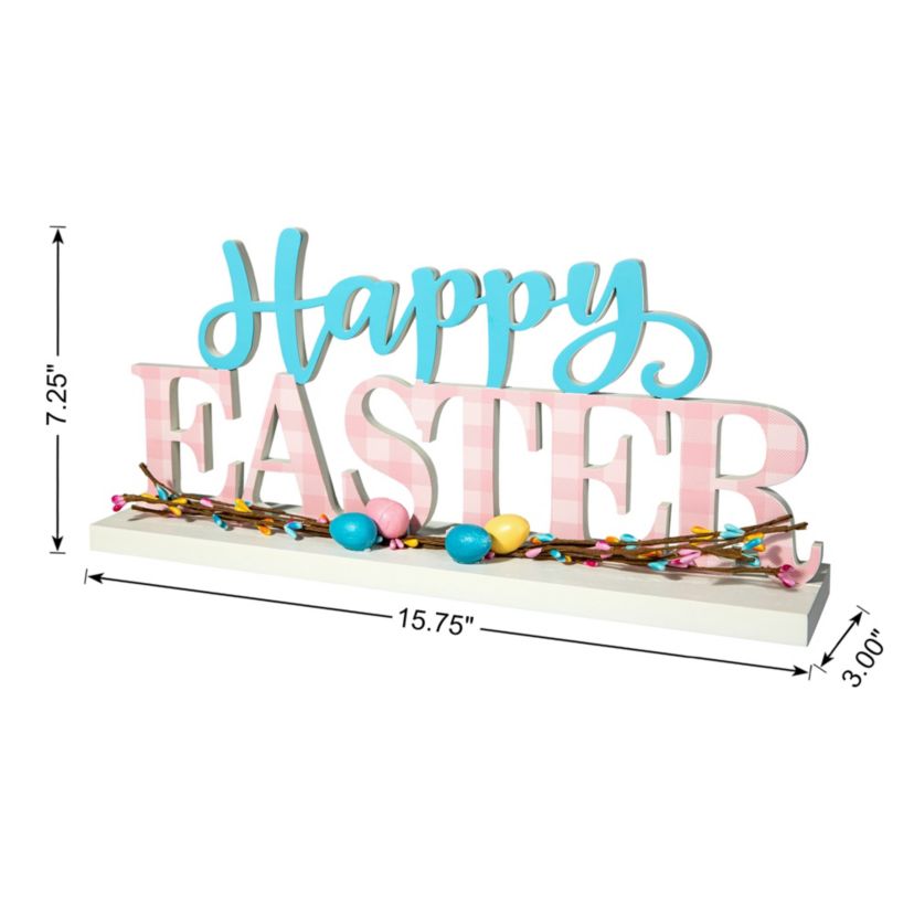 15.75"H Easter Wooden "Happy Easter" Table Decor