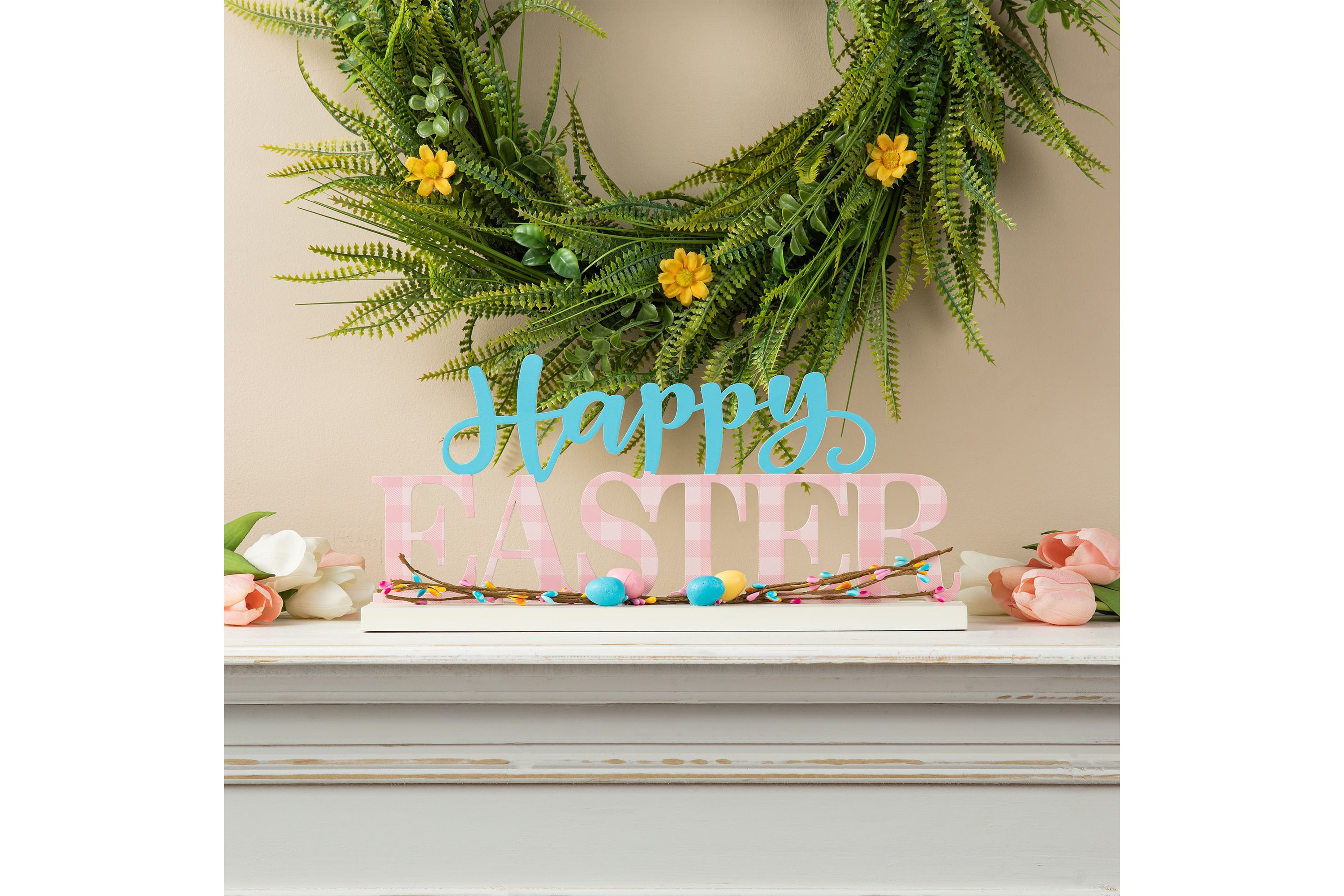 15.75"H Easter Wooden "Happy Easter" Table Decor