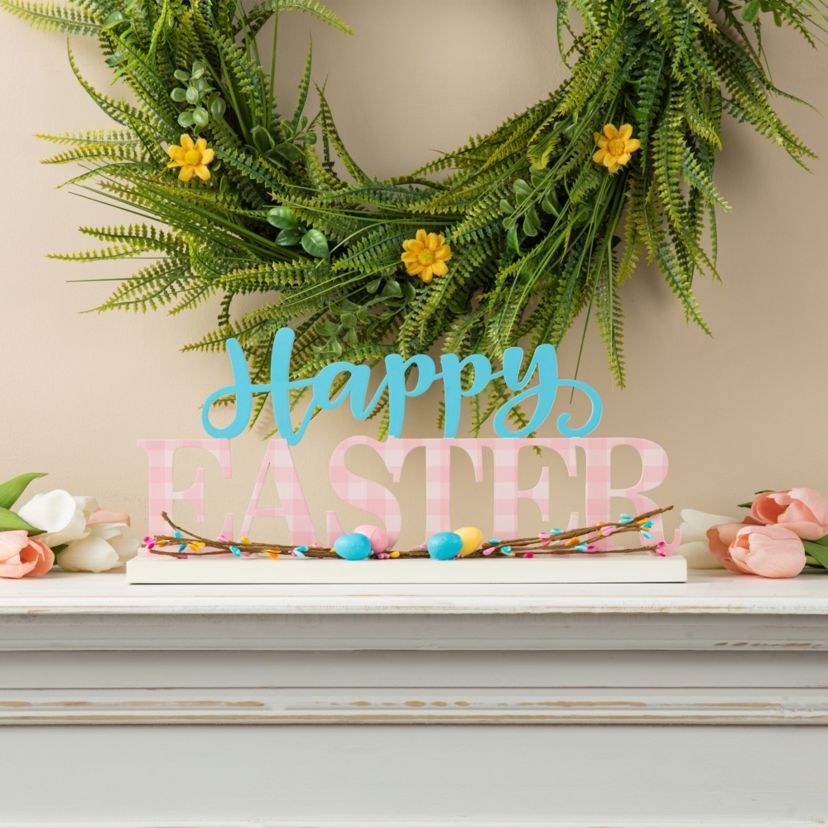 15.75"H Easter Wooden "Happy Easter" Table Decor