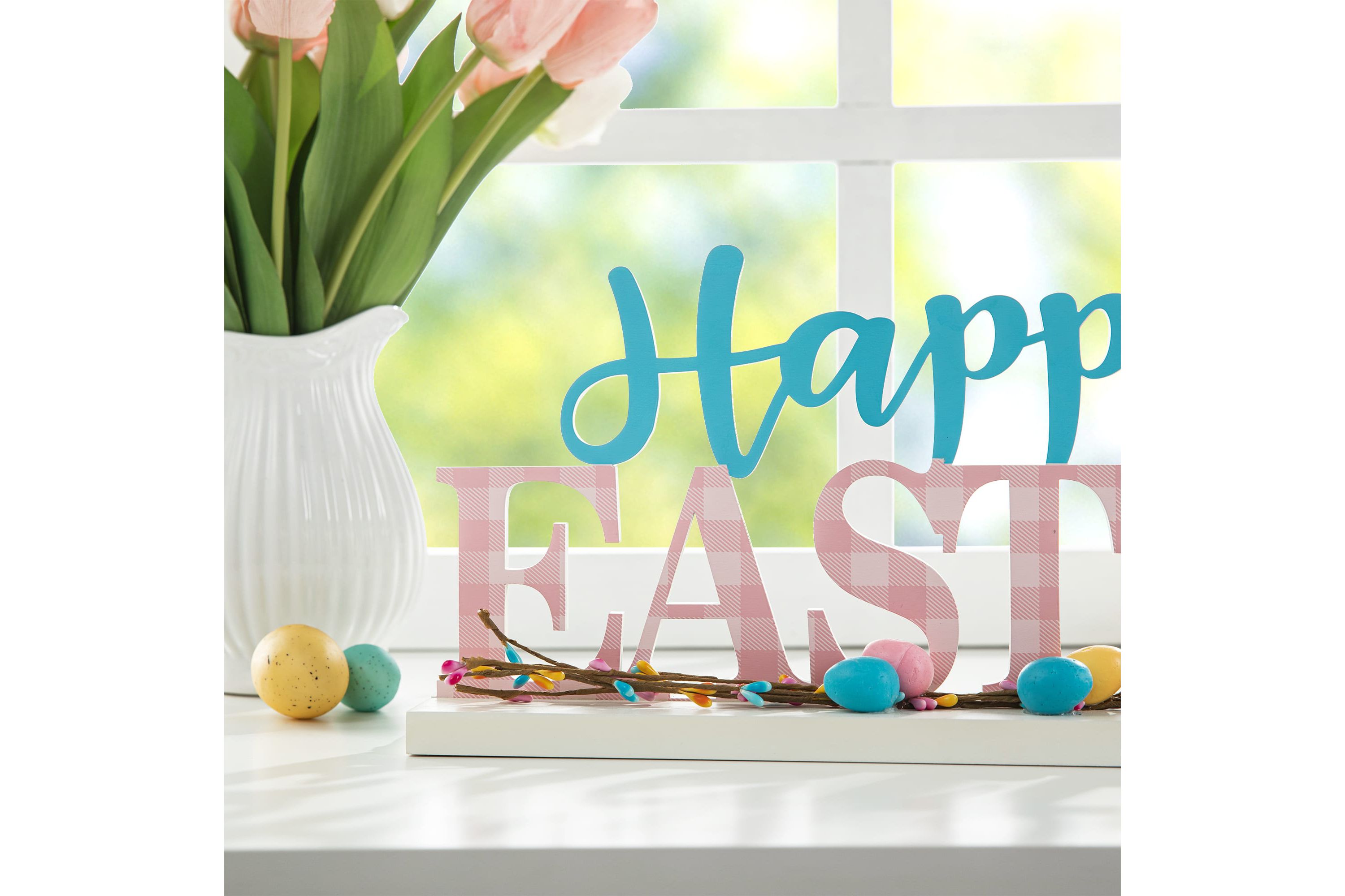 15.75"H Easter Wooden "Happy Easter" Table Decor