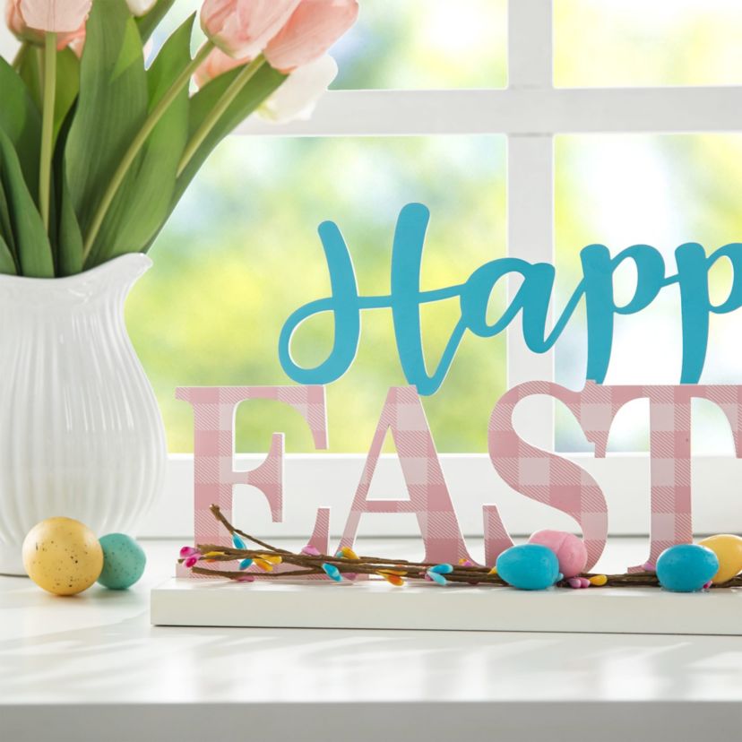 15.75"H Easter Wooden "Happy Easter" Table Decor