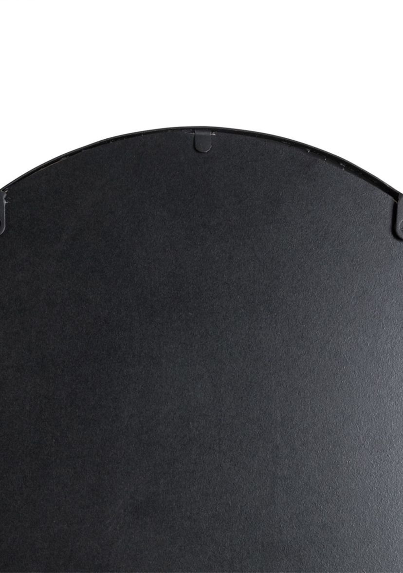 Oversized Black Metal/Glass Arched Wall Mirror
