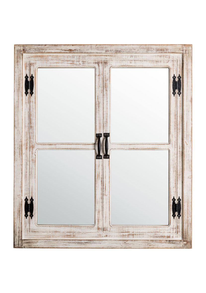 Oversized Farmhouse Wood Window Frame Wall Mirror