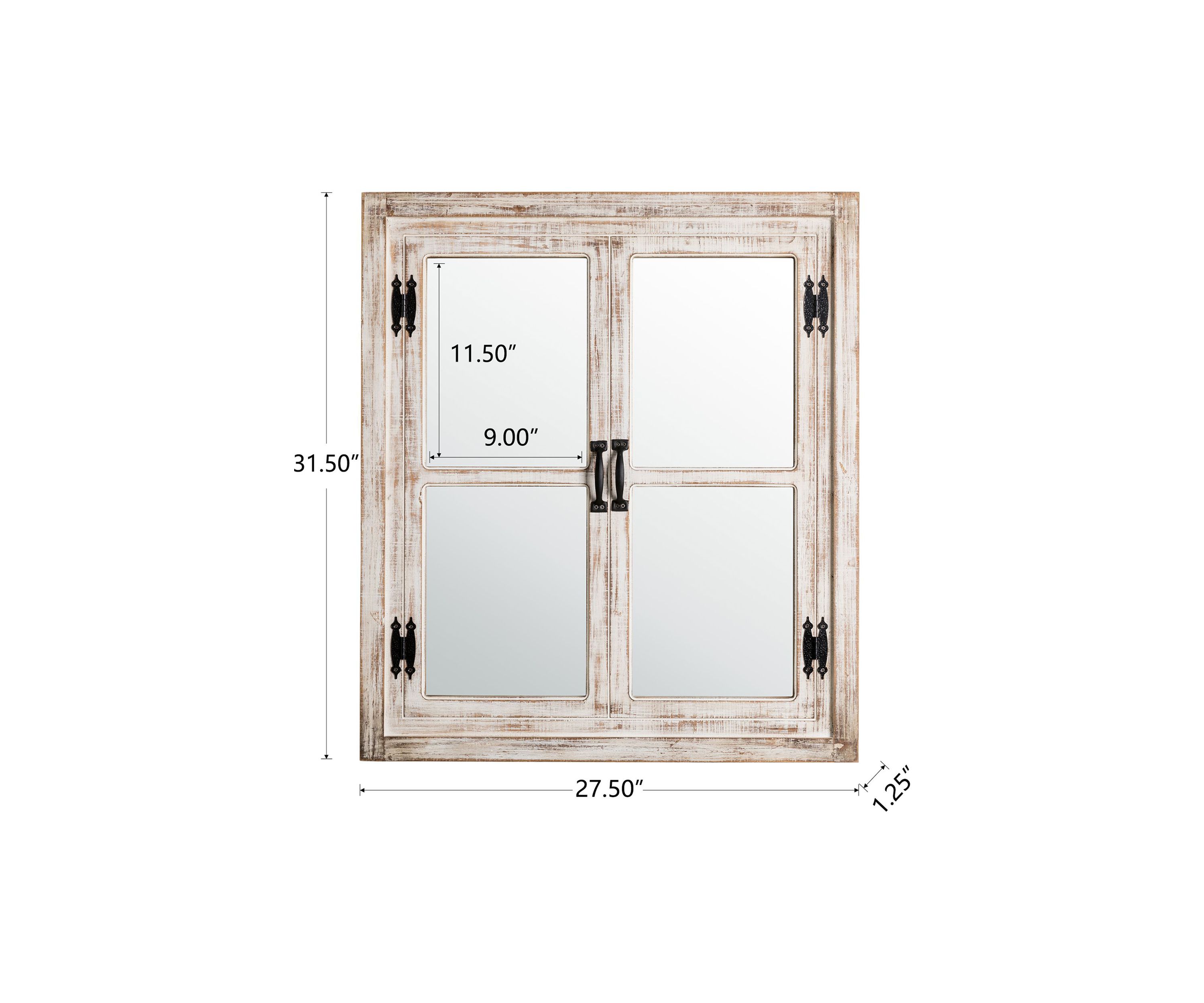 Oversized Farmhouse Wood Window Frame Wall Mirror