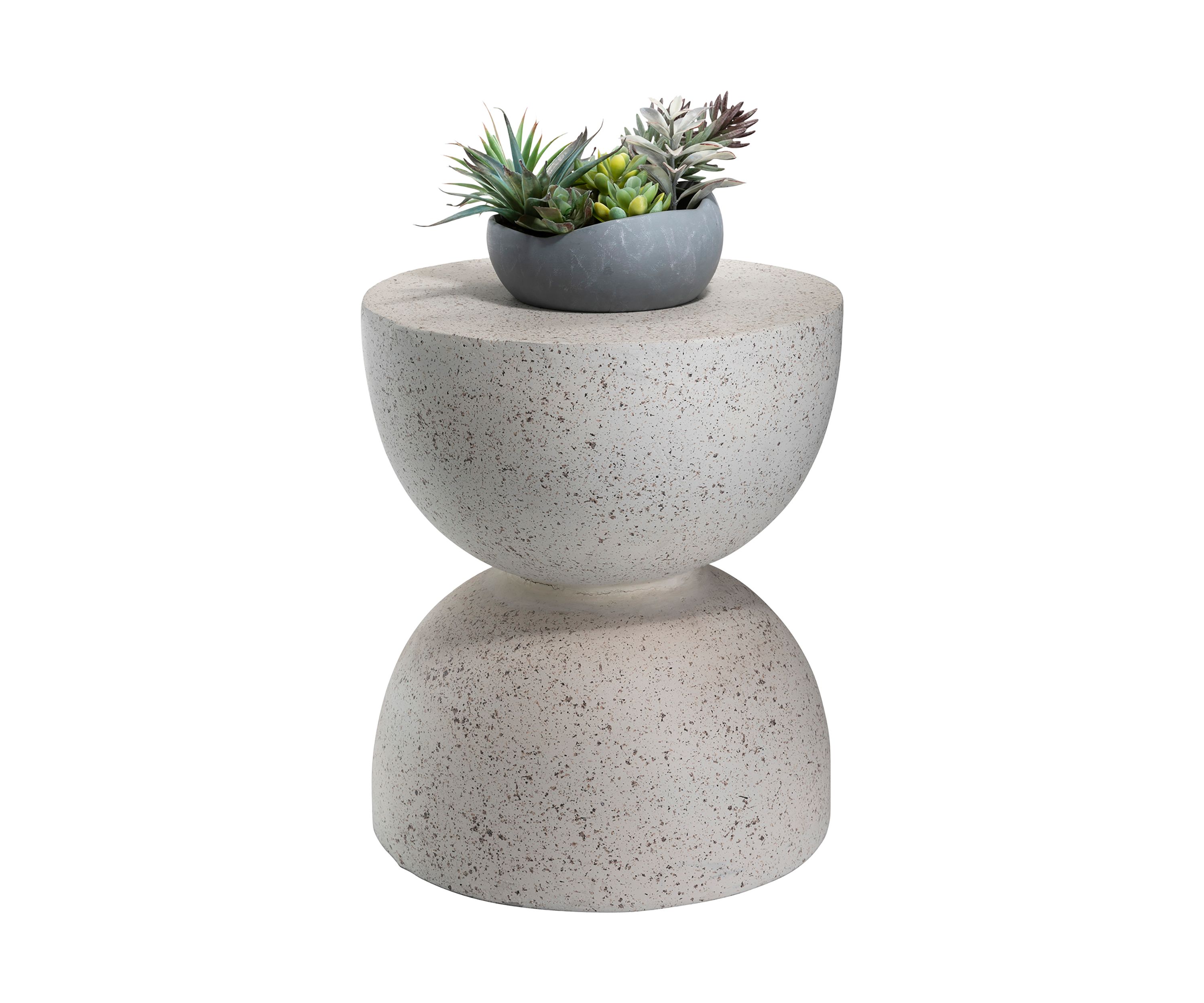 Multifunctional Faux Terrazzo Garden Stool & Accent Table