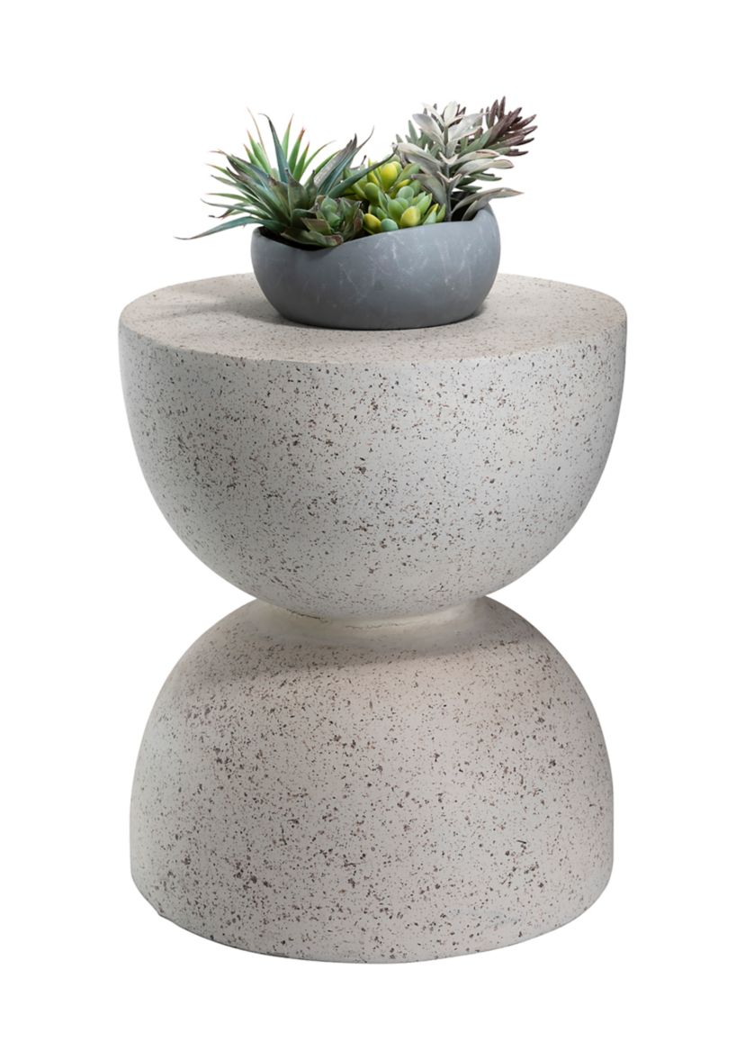 Multifunctional Faux Terrazzo Garden Stool & Accent Table