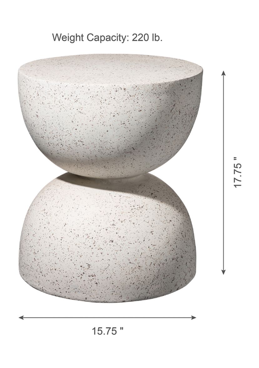 Multifunctional Faux Terrazzo Garden Stool & Accent Table