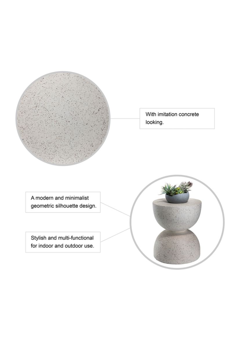 Multifunctional Faux Terrazzo Garden Stool & Accent Table