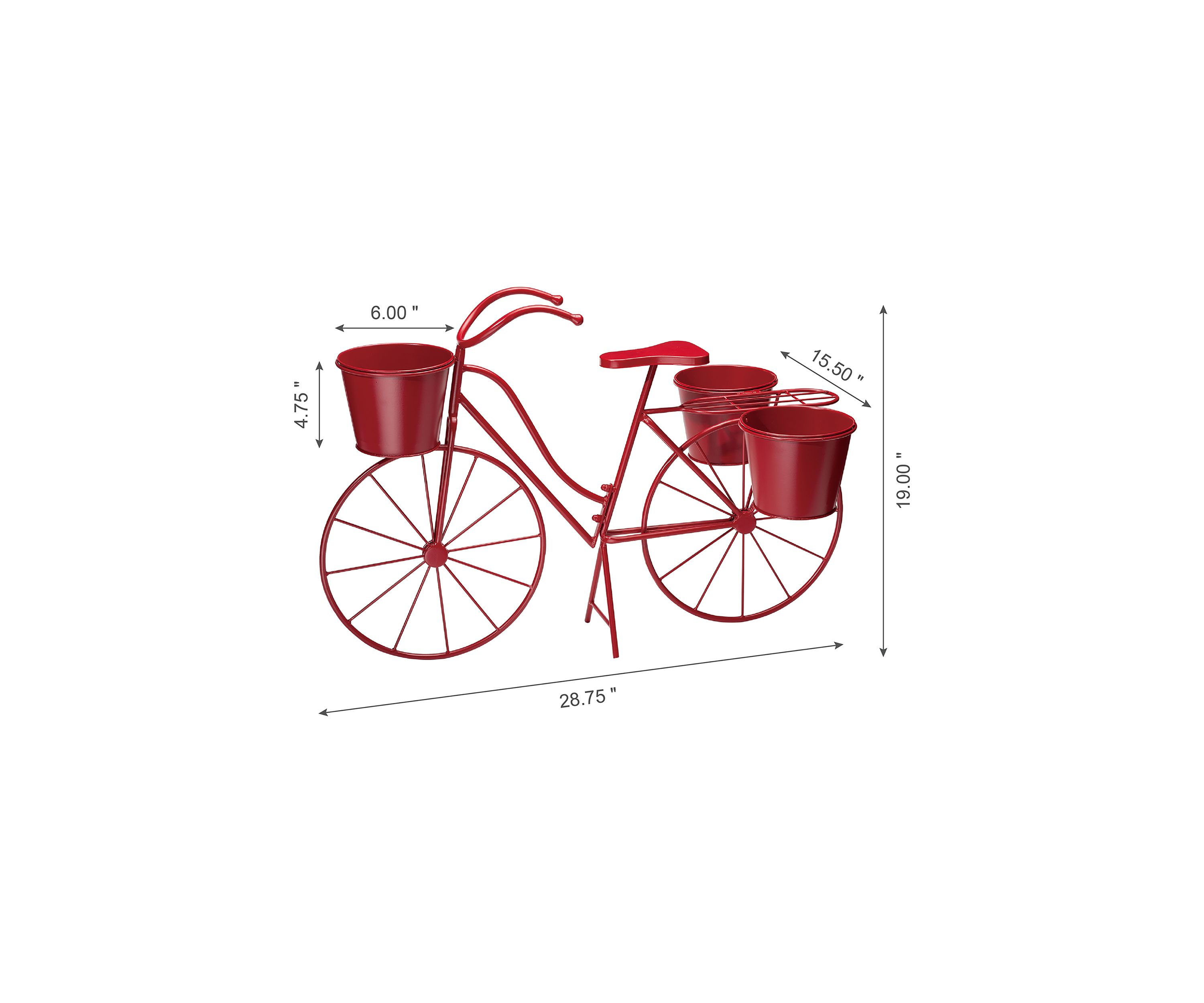 Large Bicycle Metal Planter