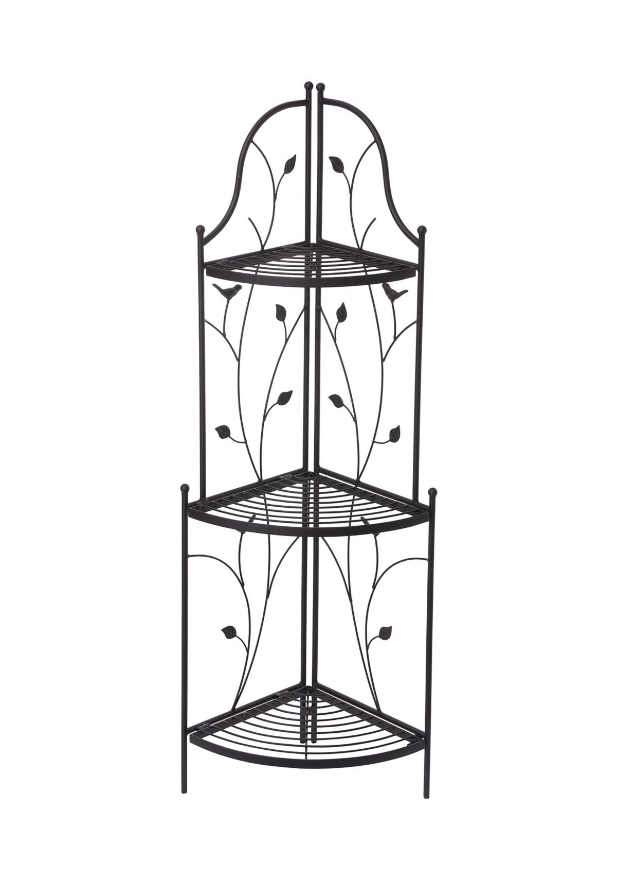 3-Tiered Metal Corner Shelf Plant Stand
