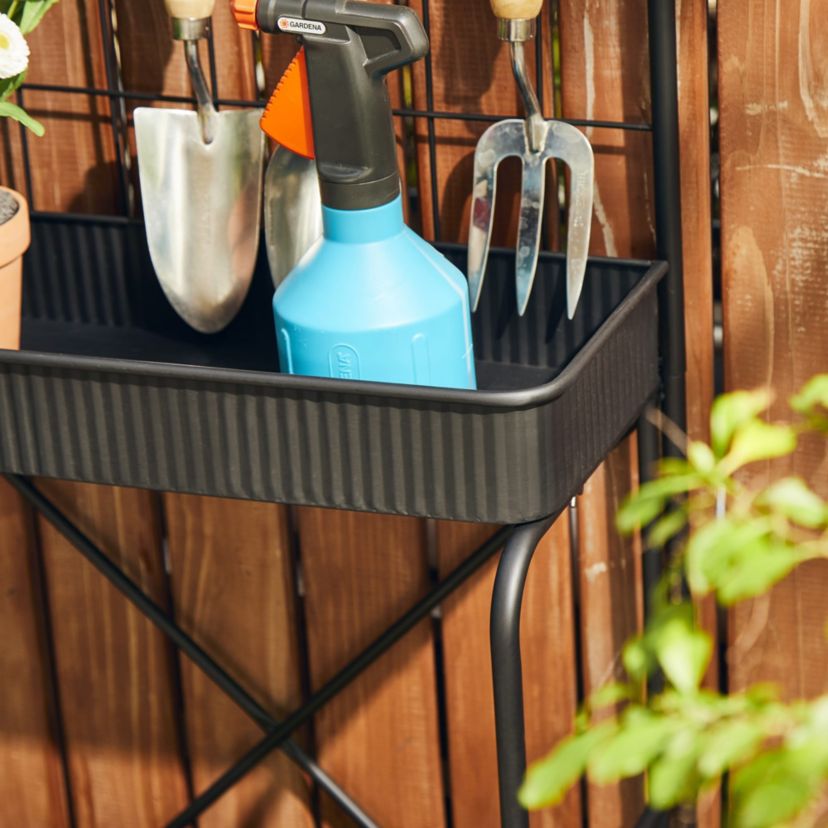 68"H 3-Tiered Black Metal Shelf Planter Stands or Storage RackLoad Capacity:Top/Middle/Bottom: 11LBS / 22 LBS / 22 LBS