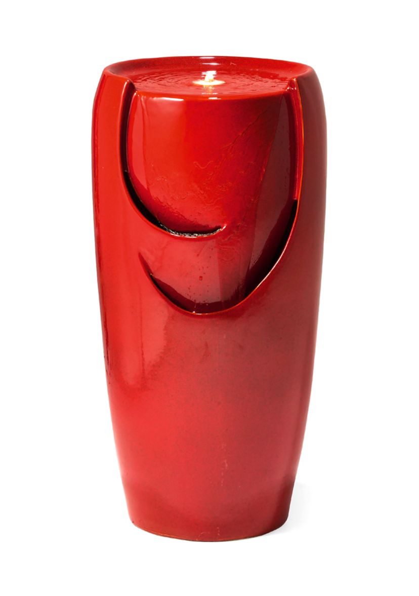 Oversized Ceramic Pot Fountain with Pump and LED Light