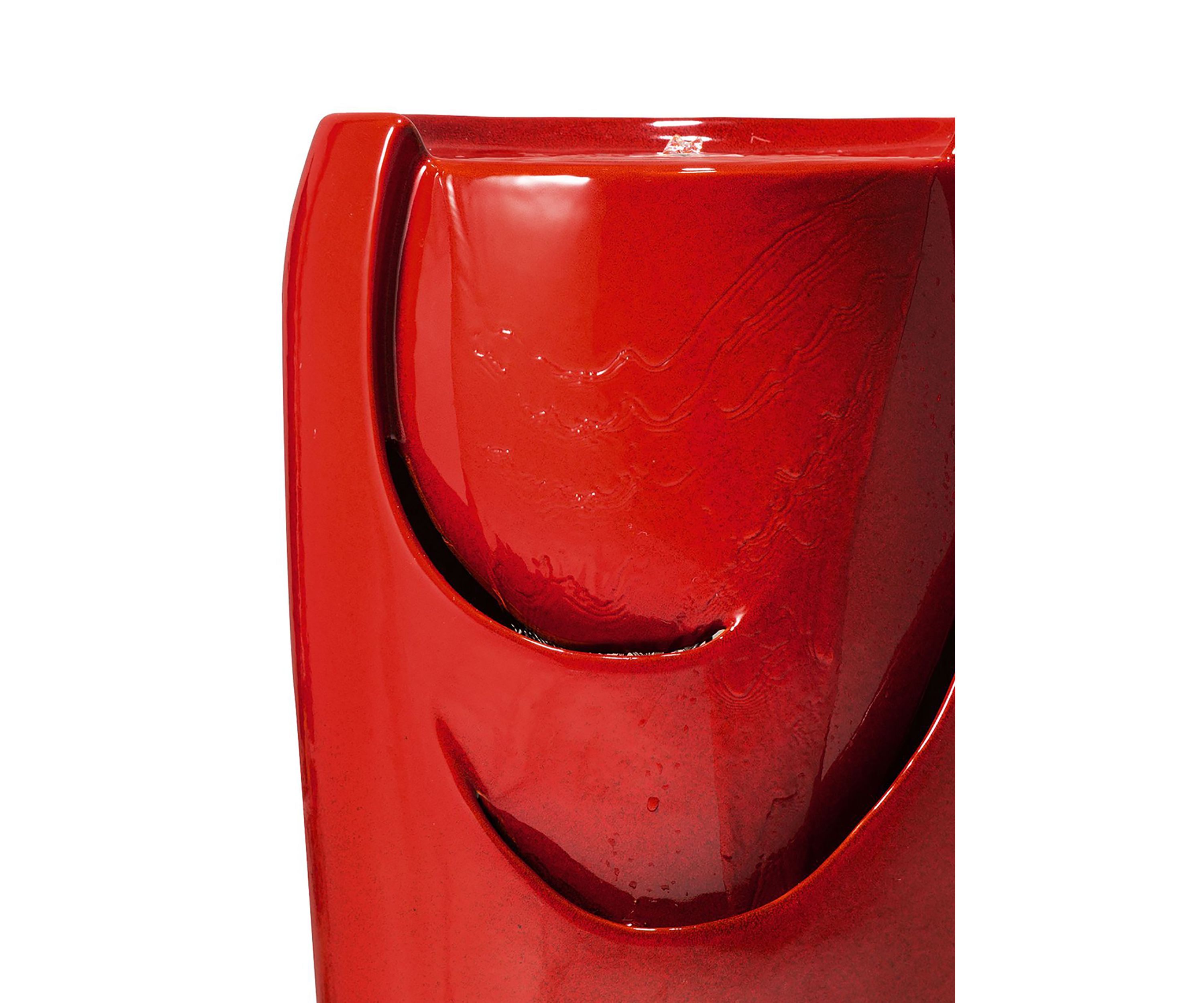 Oversized Ceramic Pot Fountain with Pump and LED Light