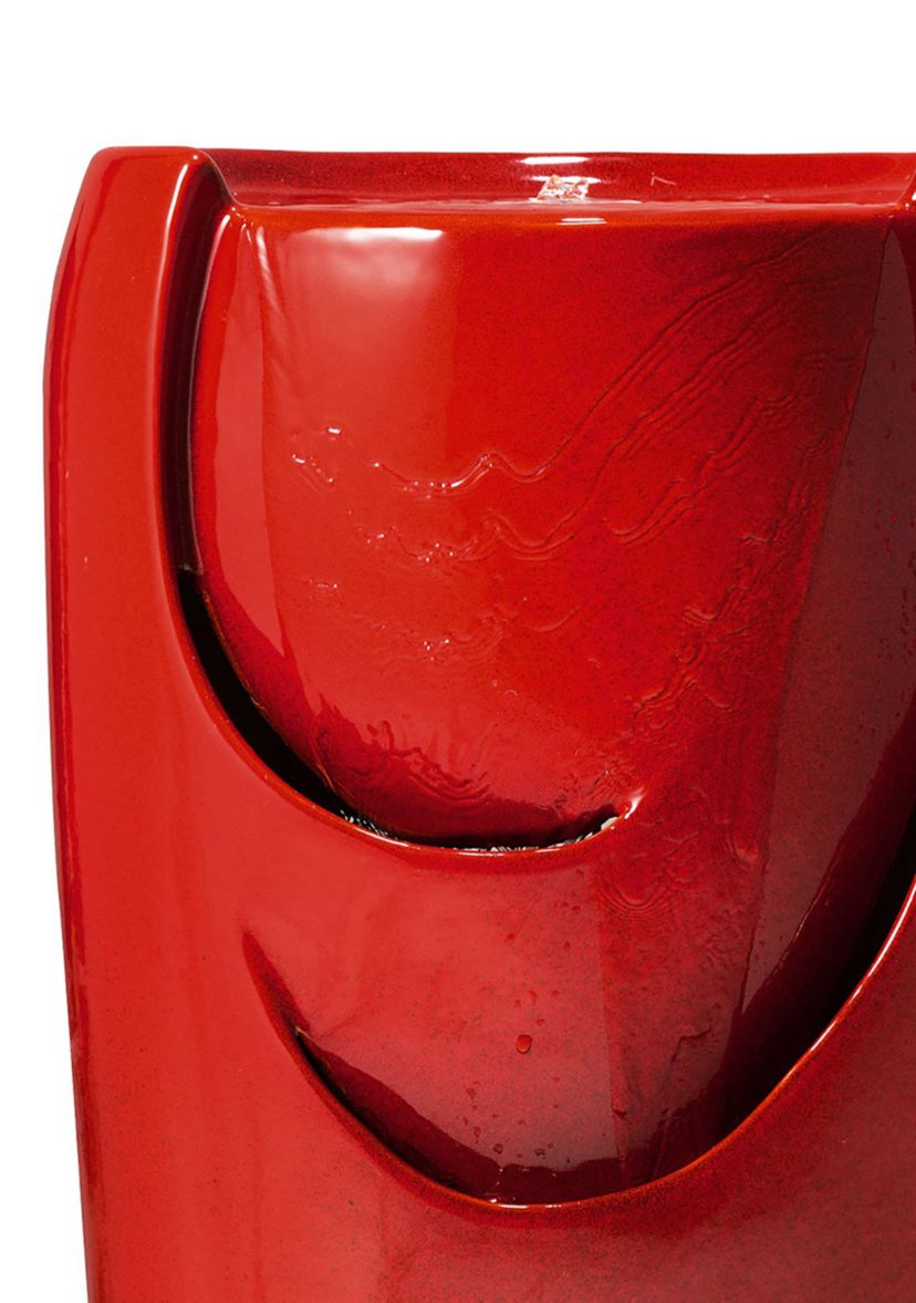 Oversized Ceramic Pot Fountain with Pump and LED Light