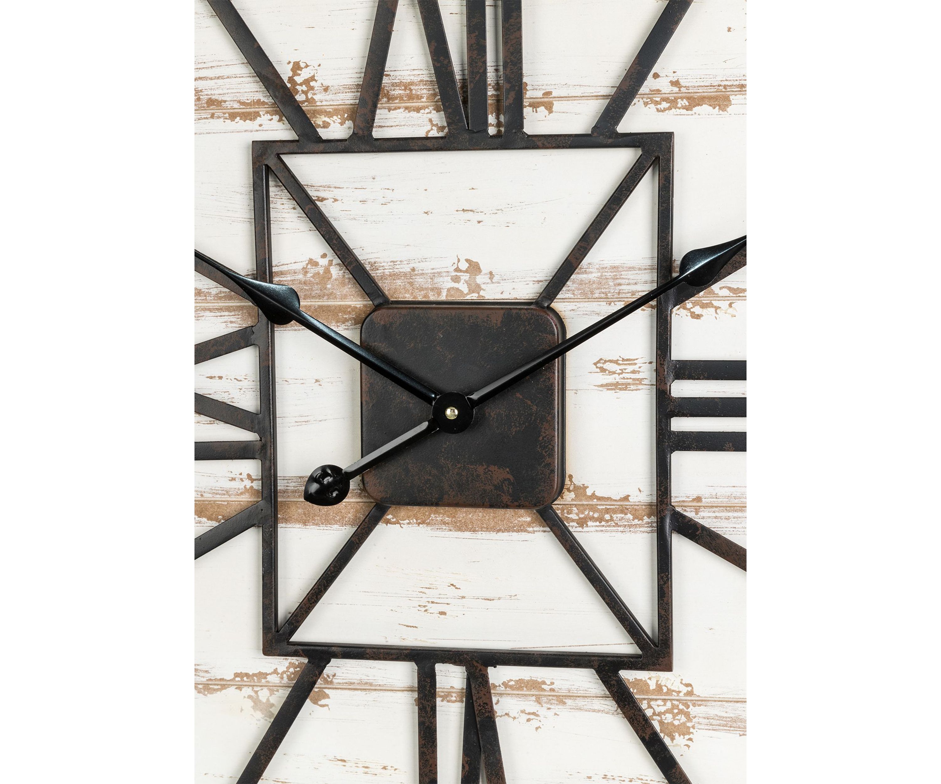 Oversized Farmhouse Wooden/Metal Wall Clock