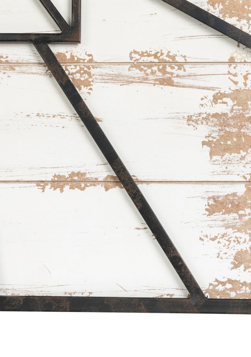 Oversized Farmhouse Wooden/Metal Wall Clock