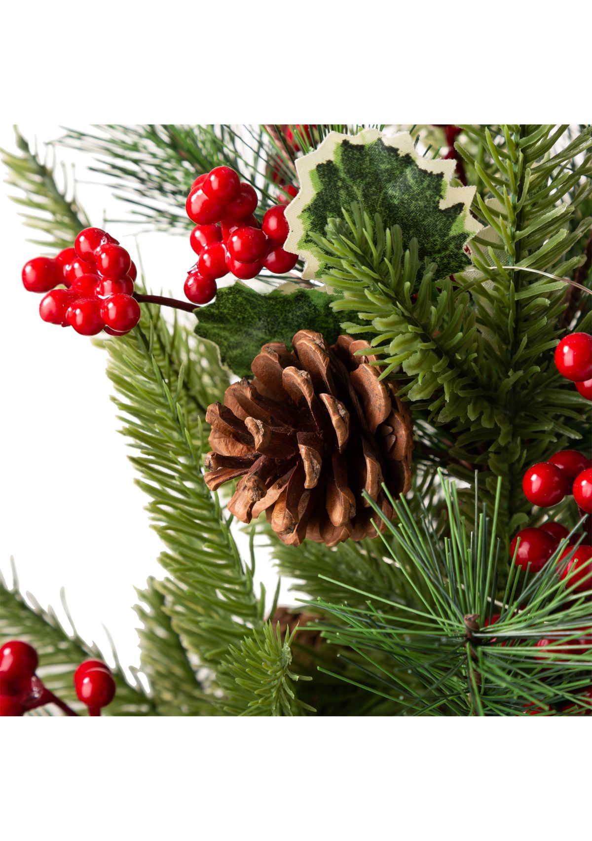Lighted Santa Belt Potted Table Tree